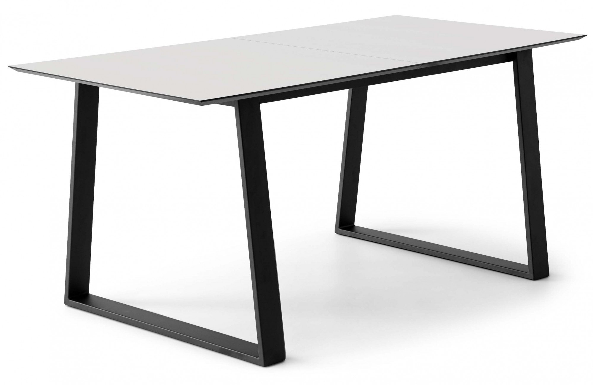 Hammel Furniture "Meza Designtisch mit Auszugsfunktion und 2 Einlegeplatten" 1 Stk. tlg. rechteckige Tischplatte MDF, Trapez Metallgestell