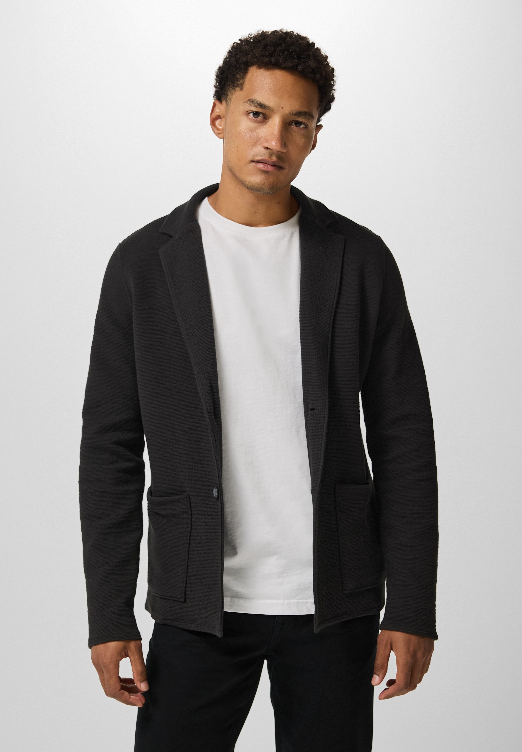 STREET ONE MEN Sweatjacke, mit Reverskragen