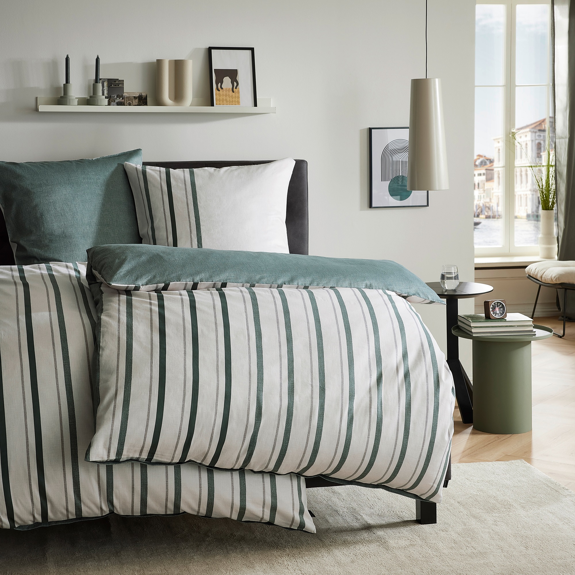 bugatti Bettwäsche "Satinbettwäsche bugatti" 2 Stk. mit edlem Streifen-Desi günstig online kaufen