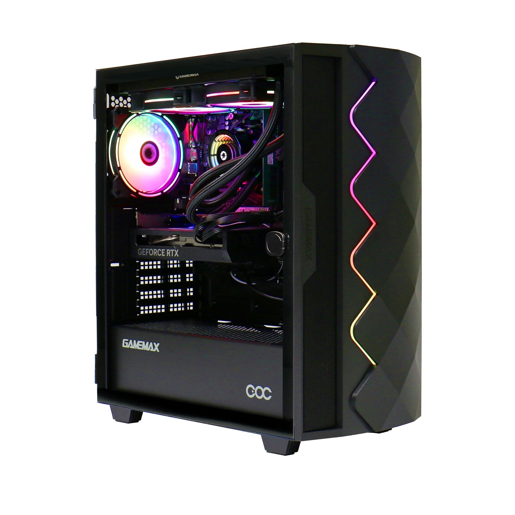 GAMEMAX Gaming-PC "Diamond BK 7840 AMD Ryzen 7 9700X 16GB DDR5 1TB SSD RTX 5070", schwarz, Microsoft Windows 11 Home (64 Bit), 16 GB RAM 1.000 GB SSD, Desktop-PCs, DDR5 RAM, Windows 11 2