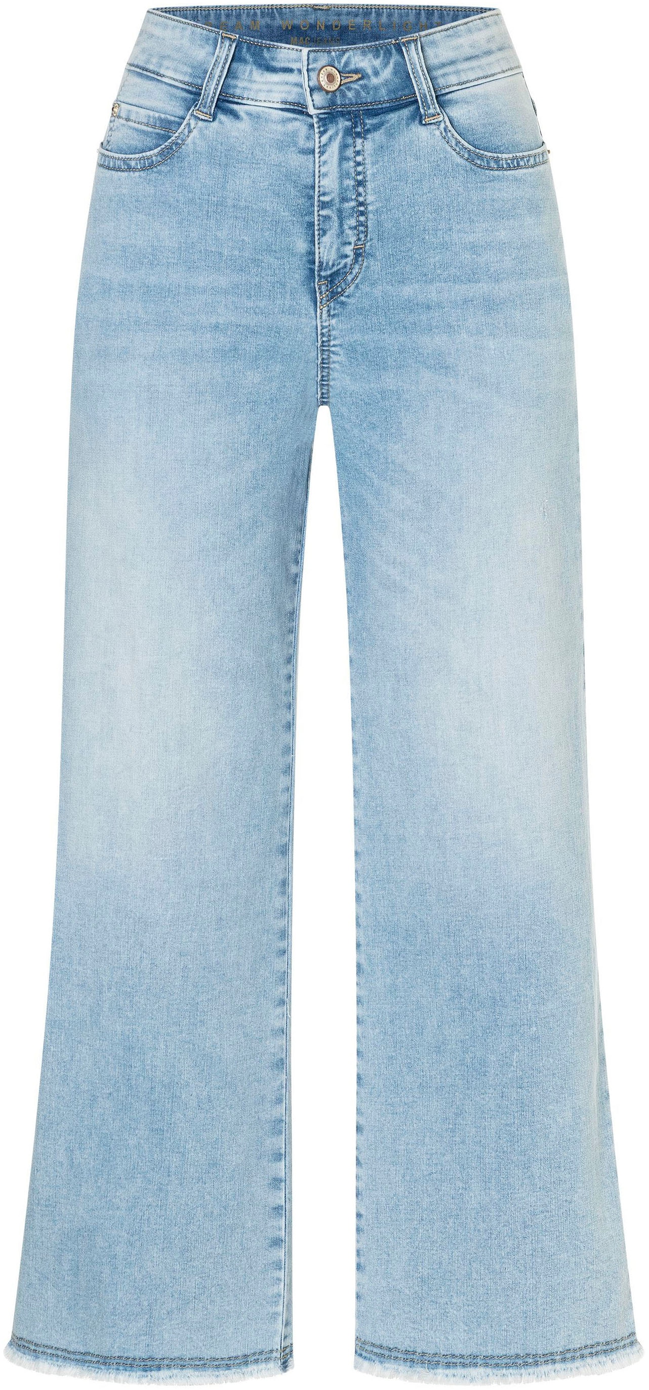 MAC Weite Jeans "DREAM WIDE" mit Fransen am Saum günstig online kaufen