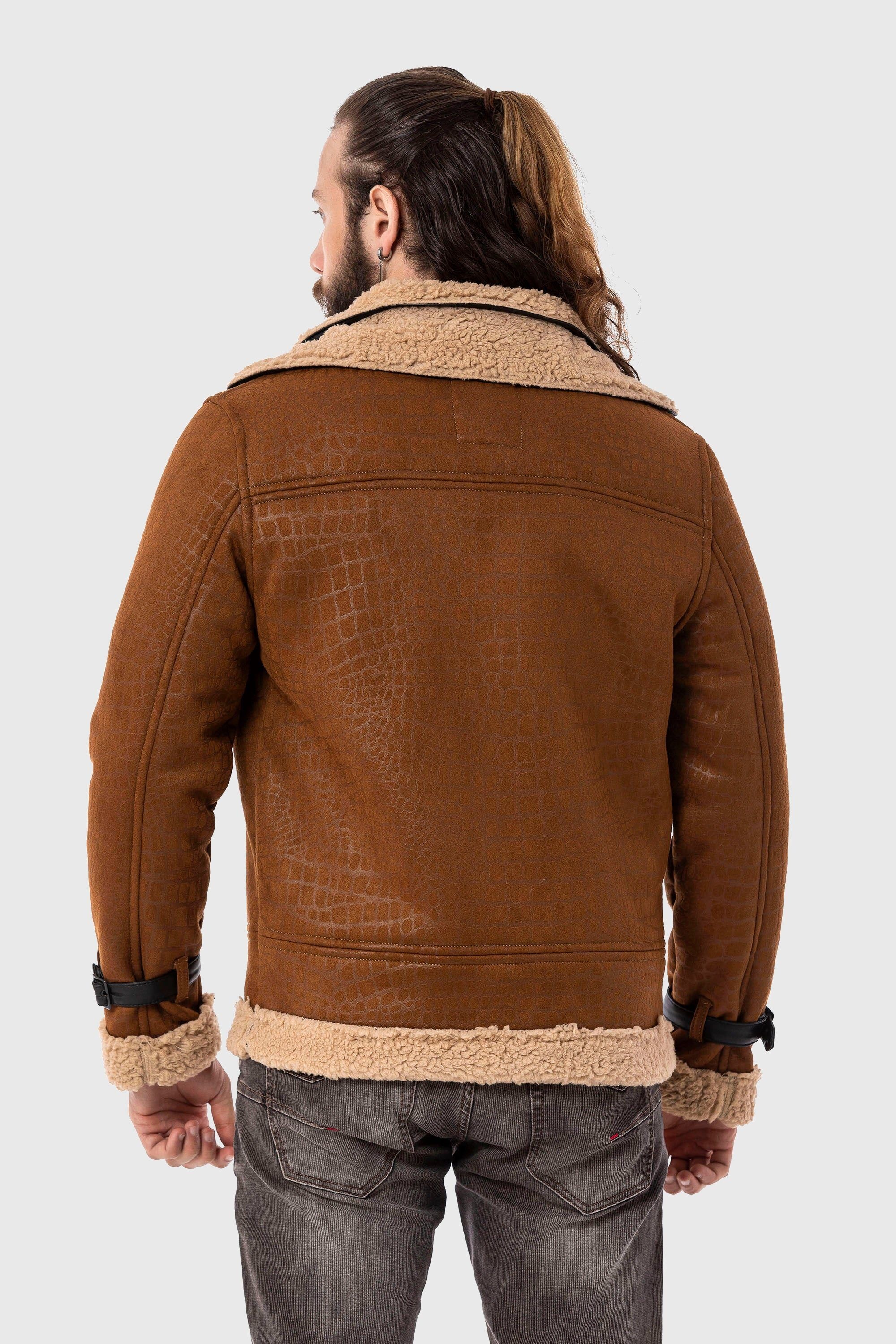 Cipo & Baxx Parka »Jacke«, ohne Kapuze, im Flieger-Look