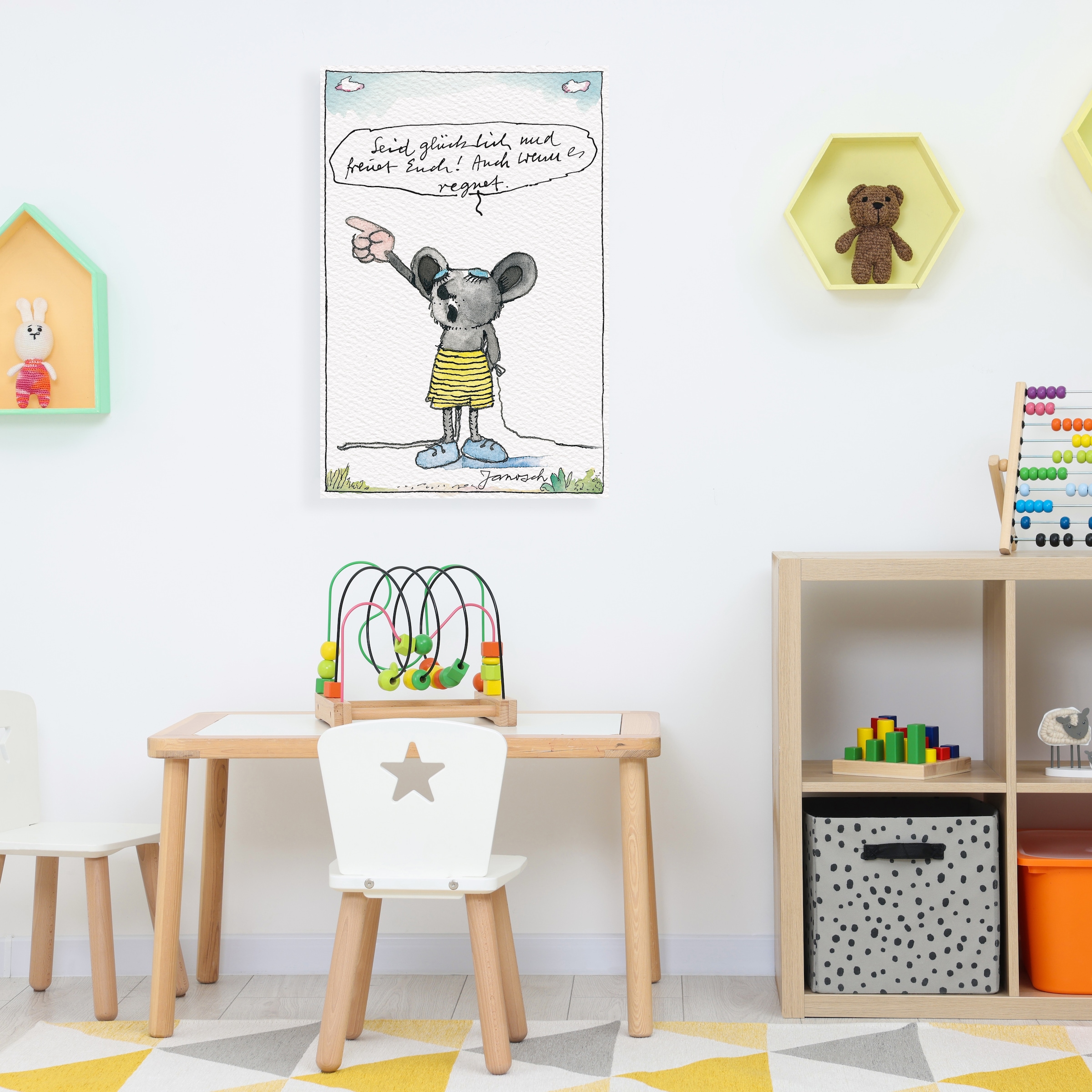 LuckyLinde Leinwandbild "Die kleine Maus - Seid glücklich…" Figuren  Filmfi günstig online kaufen