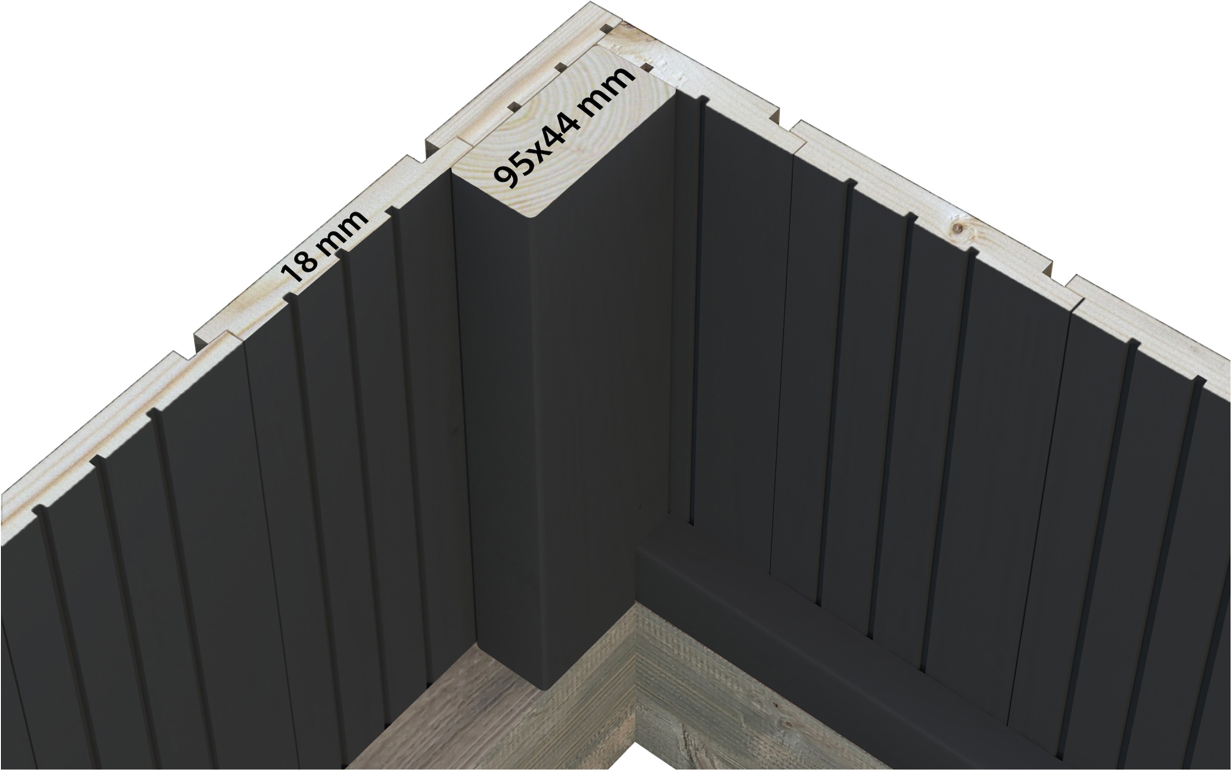 Palmako Gewächshaus »Emilia Gerätehaus 4,0 m² (RAL7012)«