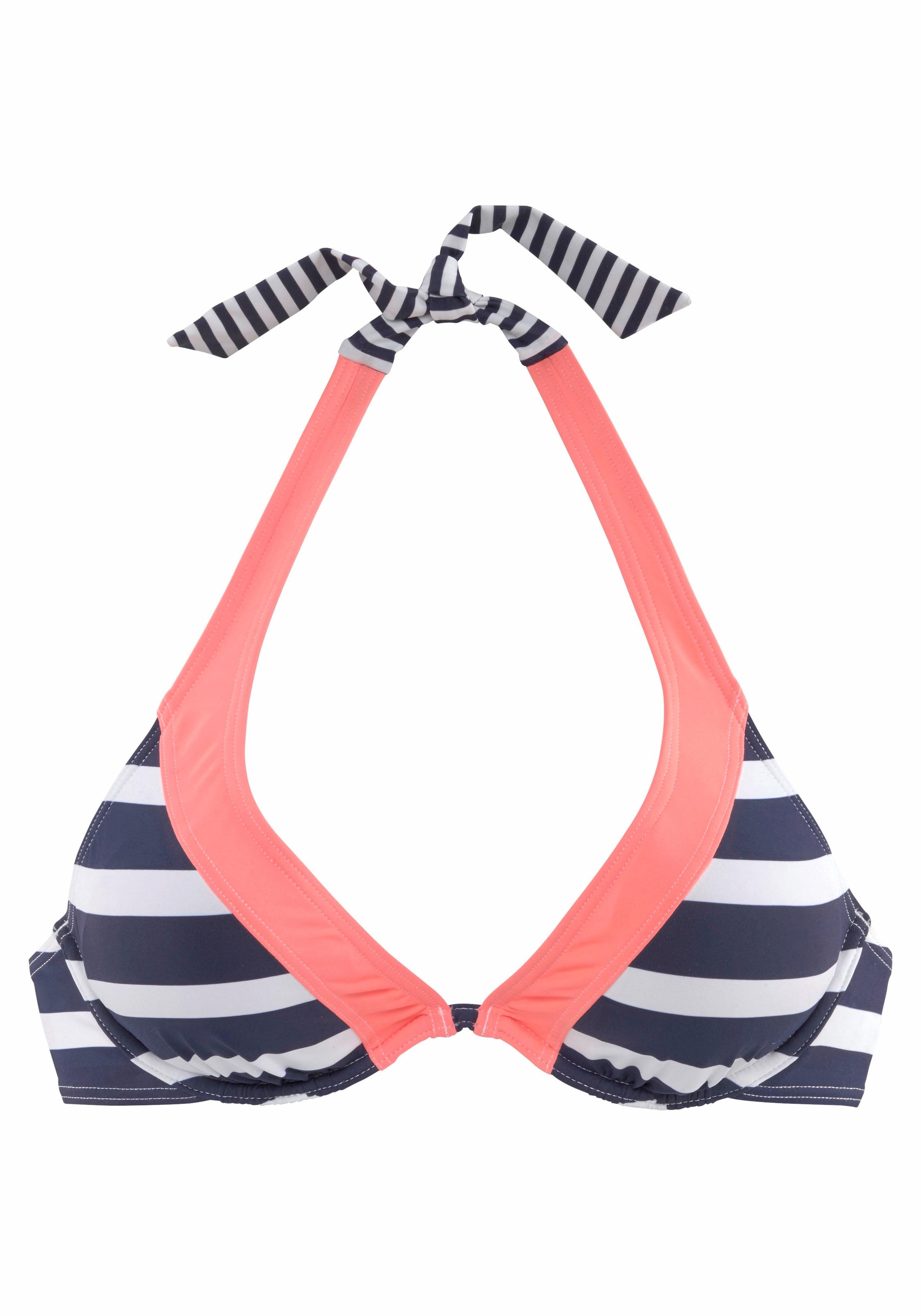 Navy Stripe ’Anita’ Push-Up Bikini Top by KangaROOS