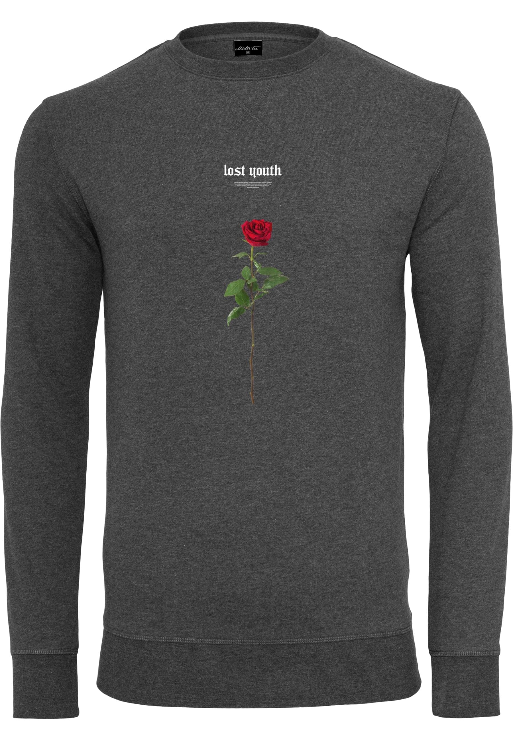 MisterTee Rundhalspullover "MisterTee Herren Lost Youth Rose Crewneck"