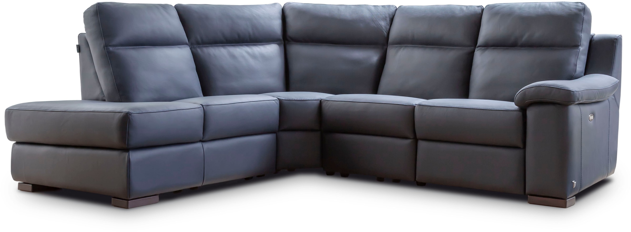 Ecksofa »Andrea, L-Form«, mit elektrischer Relaxfunktion, in Leder, 253 cm Breite