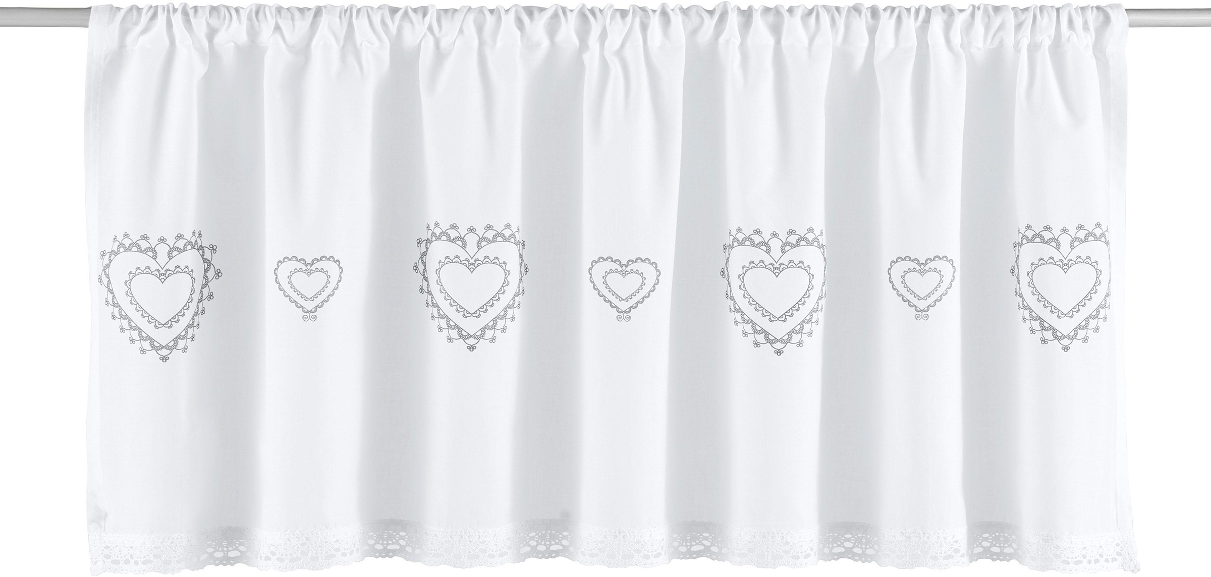 my home Scheibengardine "Louis" Stangendurchzug 1 Stk. tlg. halbtransparent günstig online kaufen