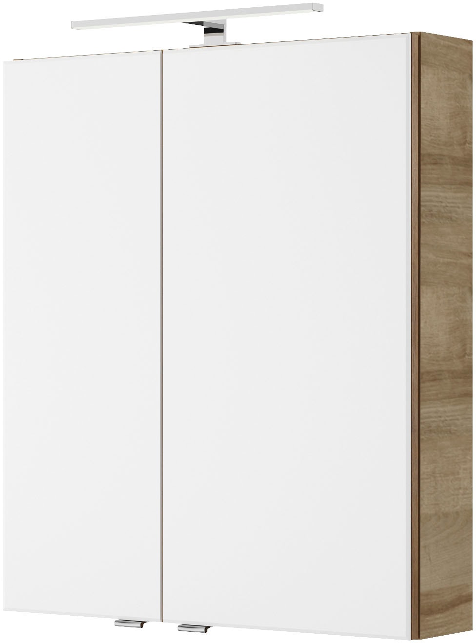 Saphir Badmöbel-Set »Serie 4035 2-teilig, Keramikwaschtisch mit LED-Spiegelschrank«, (Set), 60 cm breit, inkl. Türdämpfer, 2 Schubladen, 2 Türen, 2 Einlegeböden