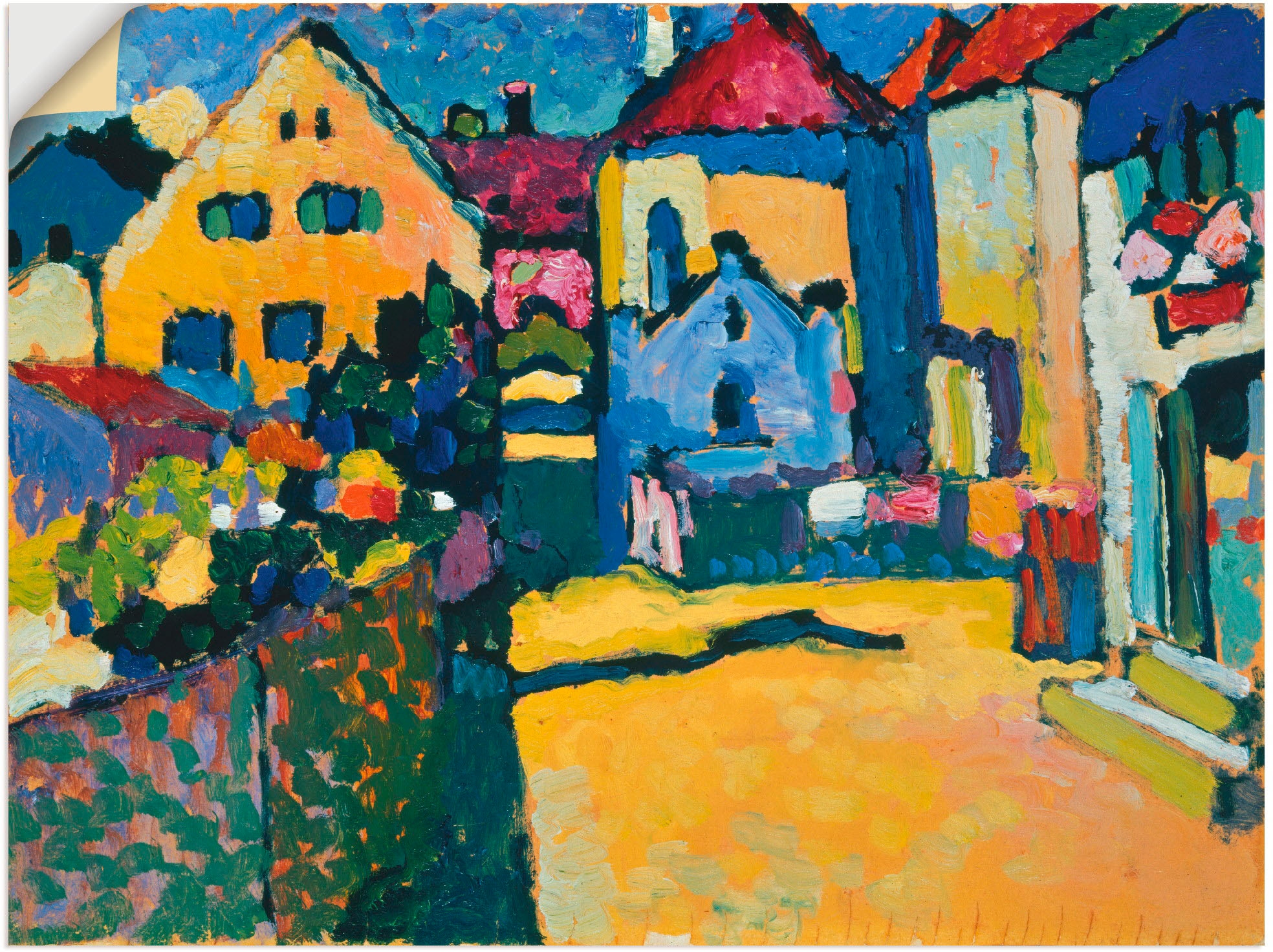 Artland Wandbild "Grüngasse in Murnau. 1909", Europa, (1 St.), als Leinwand günstig online kaufen