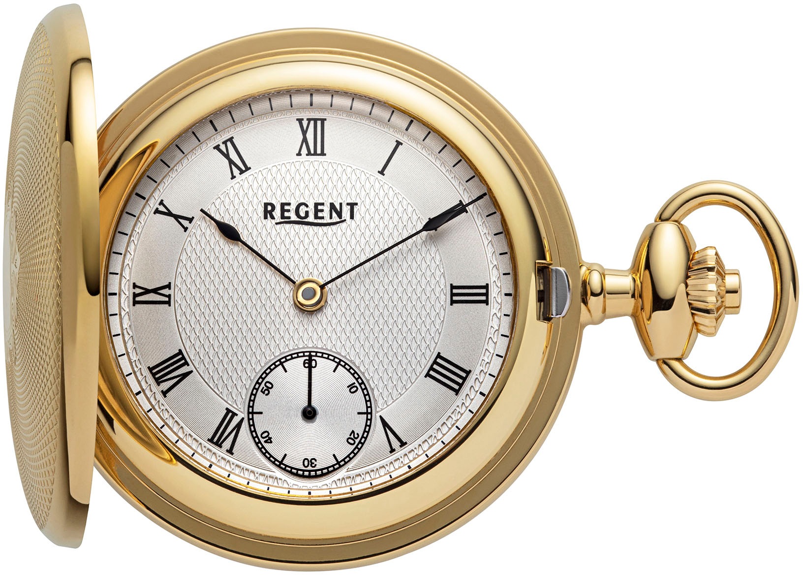 REGENT Damen Taschenuhr "P773", gold, Taschenuhren, Herrenuhr, Handaufzug, dezentrale Sekunde