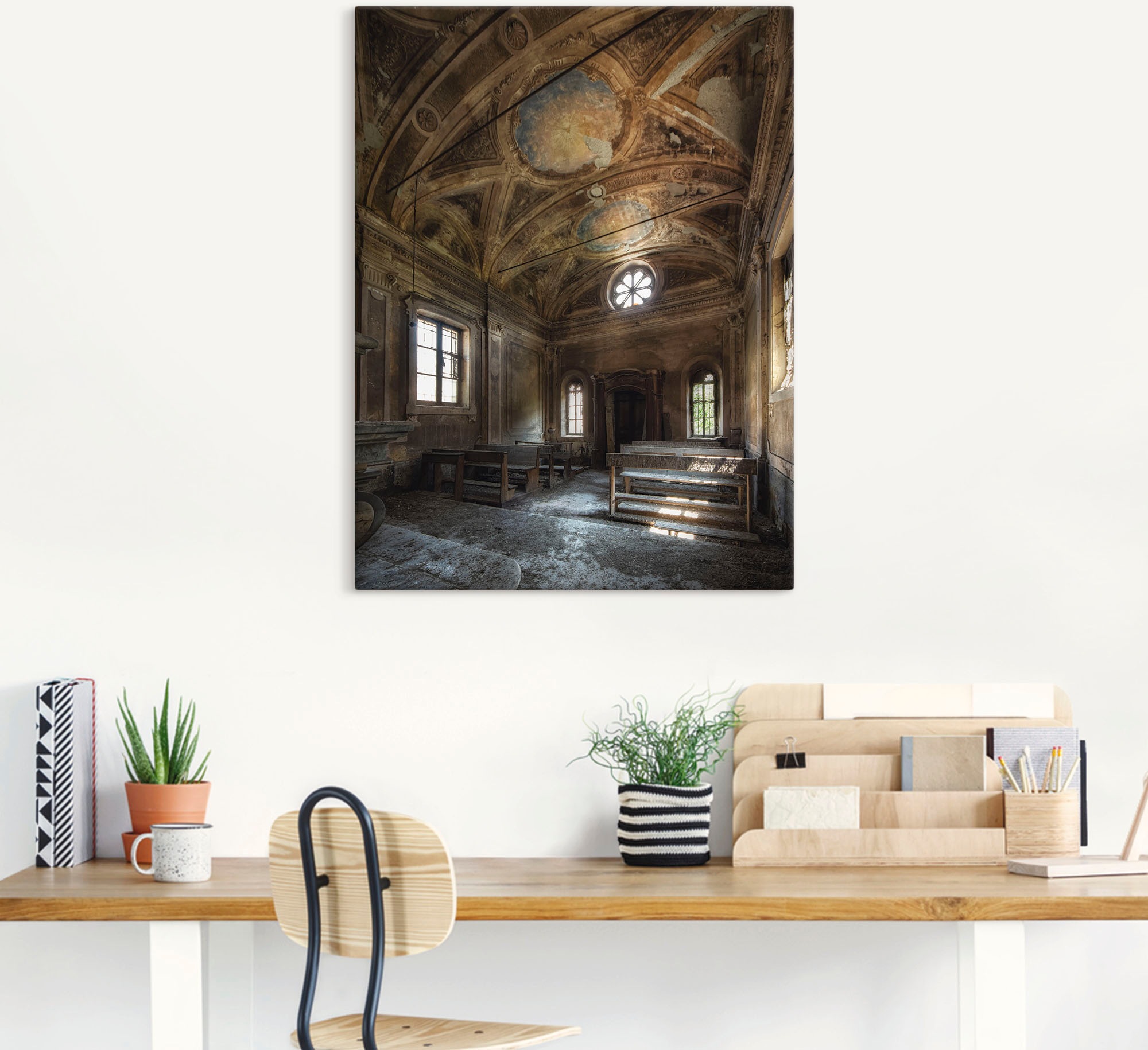Thumbnail - Artland Wandbild "Lost Place Alte Kirche Architektur" Gebäude 1 Stk. tlg. als Alubild, Outdoorbild, Leinwandbild in vers...