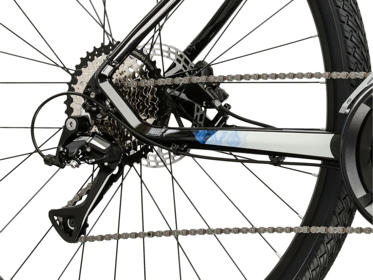 Kross Crossrad »KROSS Crossrad Herren 28" Evado 4.0 schwarz 16 Gänge« 16 Gang Shimano ACERA M3020 Schaltwerk Kettenschaltung