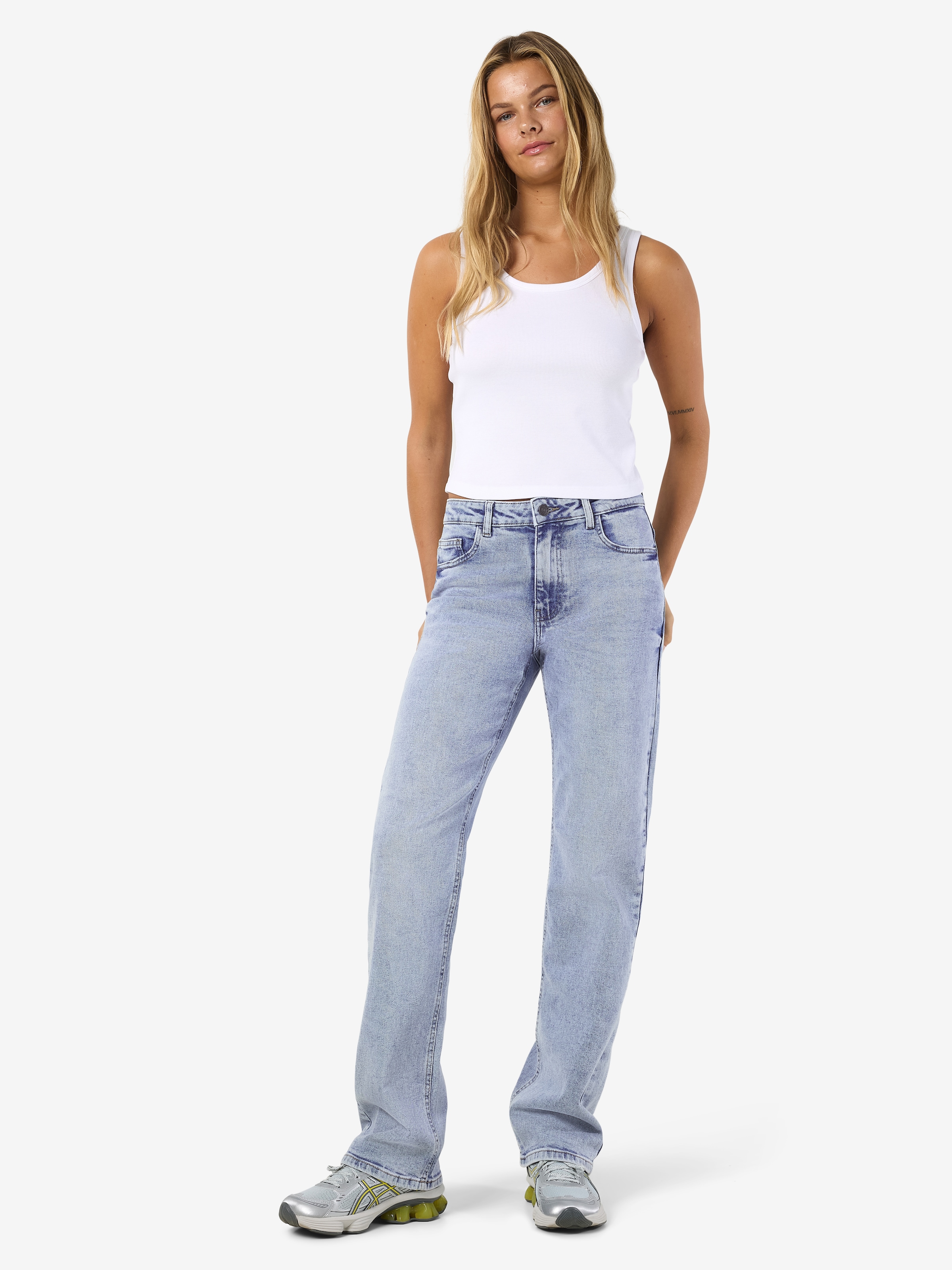 Noisy may High-waist-Jeans »NMMONICA HW STRAIGHT JEAN AZ359LB NOOS«
