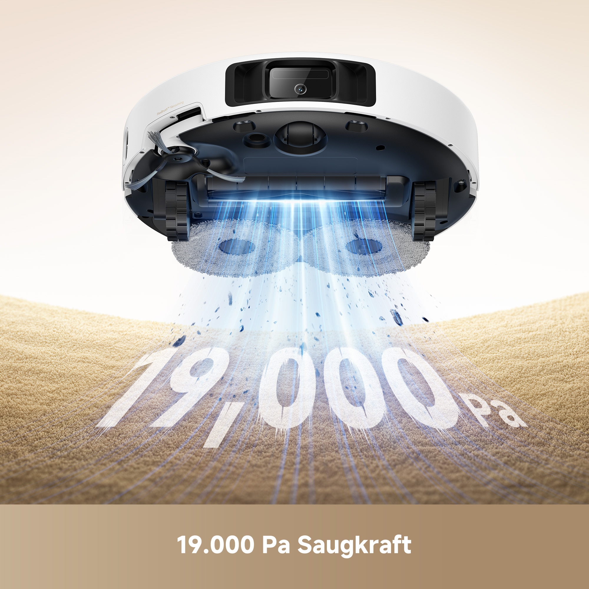 Dreame Saugroboter »Mova P50 Ultra, mit Wischfunktion«, 19000Pa Saugkraft, Vollautomatische Basisstation, Reinigung bei 75° C