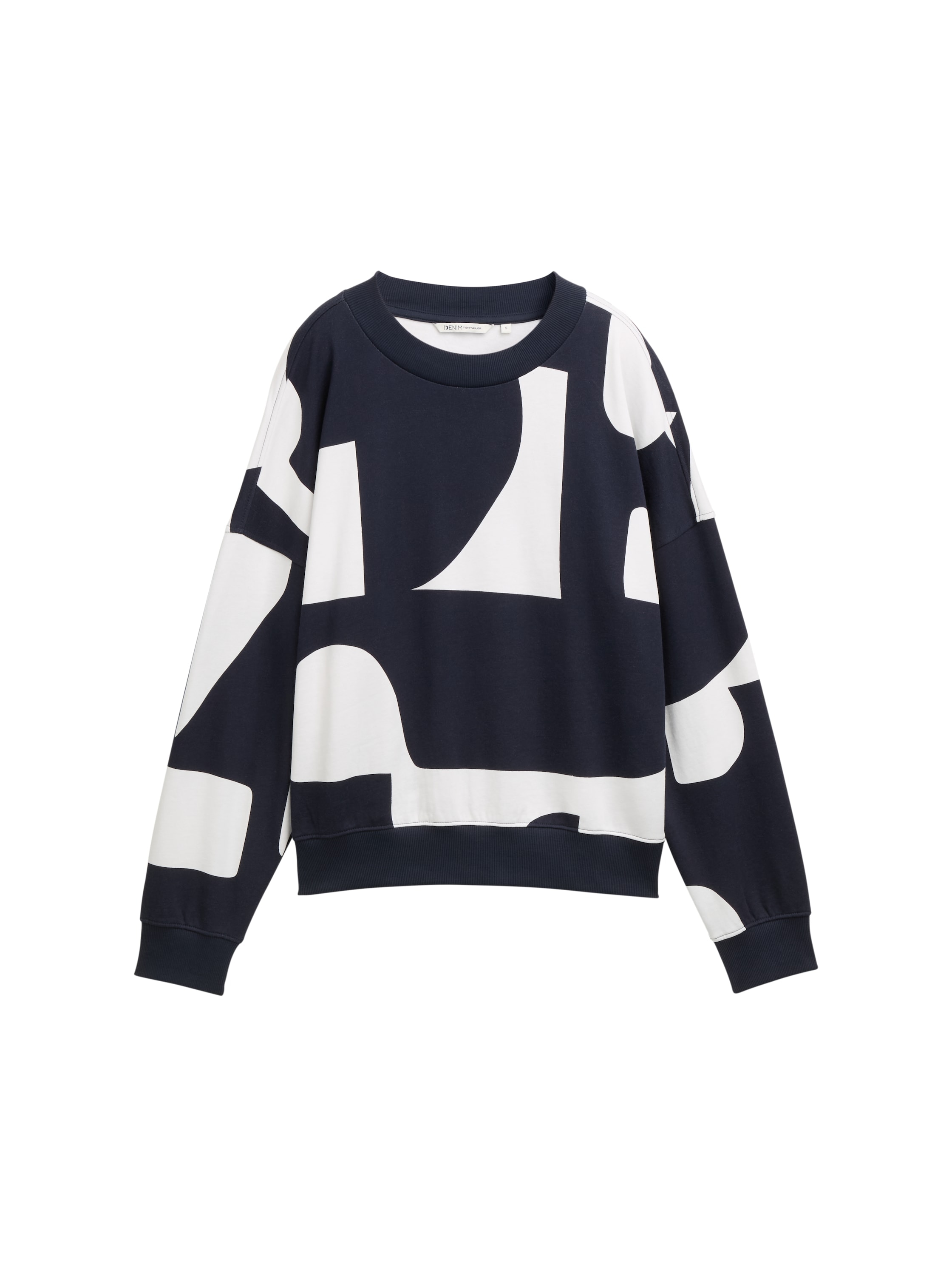 TOM TAILOR Denim Sweatshirt, mit All-Over Print