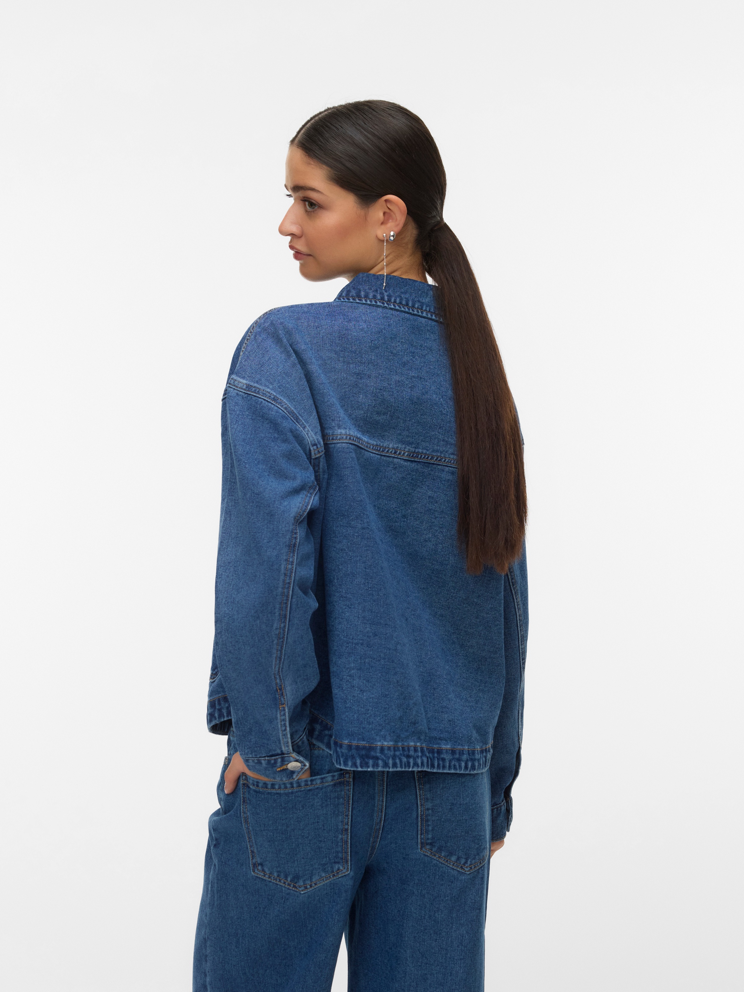 Vero Moda Jeansjacke "VMJAMIE LS DENIM SHACKET MIX NOOS" Baumwollmischung günstig online kaufen