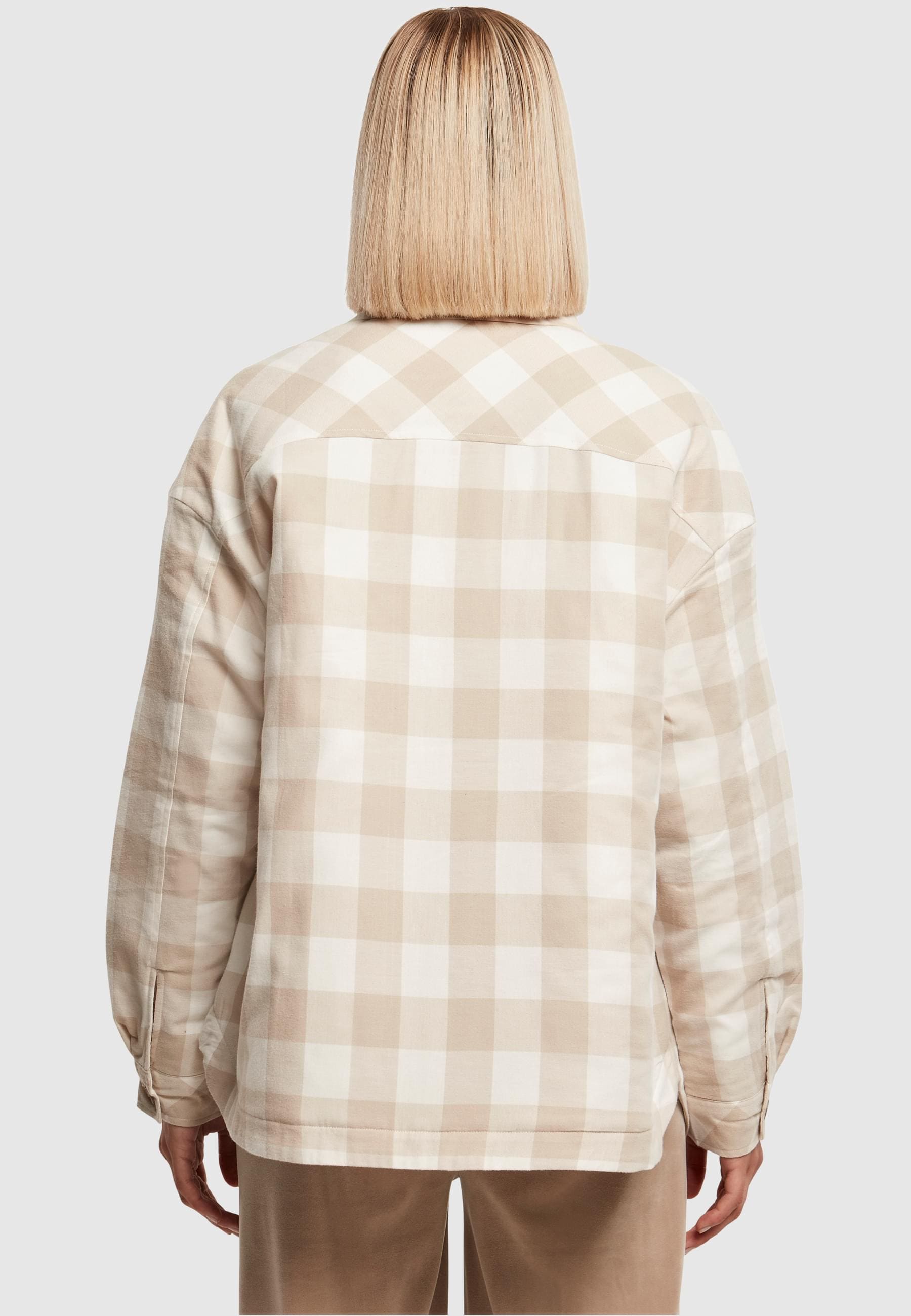 URBAN CLASSICS Allwetterjacke »Urban Classics Damen Ladies Flanell Padded Overshirt«, (1 St.), ohne Kapuze