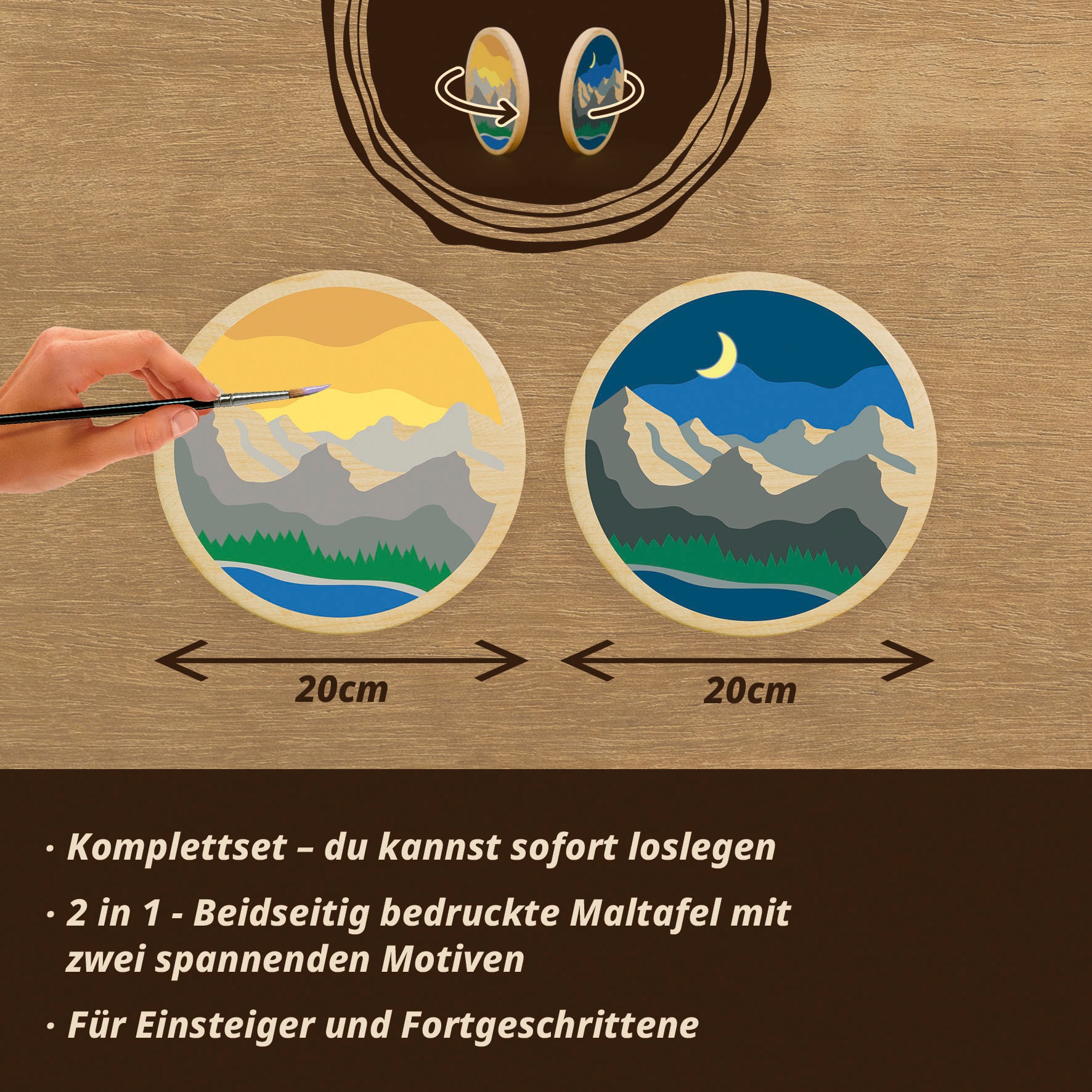 Ravensburger Malen nach Zahlen »CreArt, Wooden, Mountains« Made in Europe