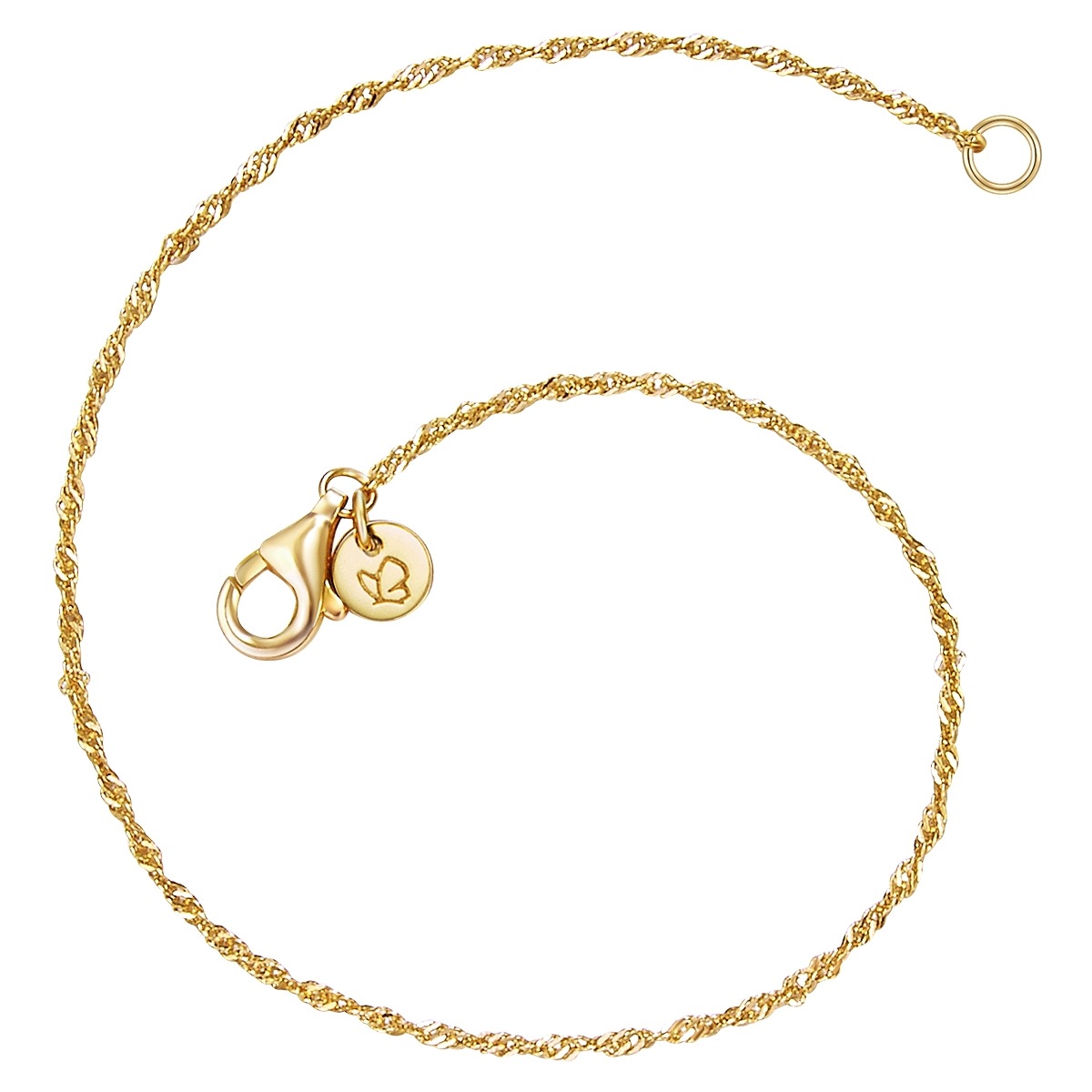 Armband GLANZSTÜCKE MÜNCHEN "GSM815" Gr. 19, gelbgold, Armbänder, Damen, 19, Silber 925 (Sterlingsilber), Armband, aus Sterling Silber