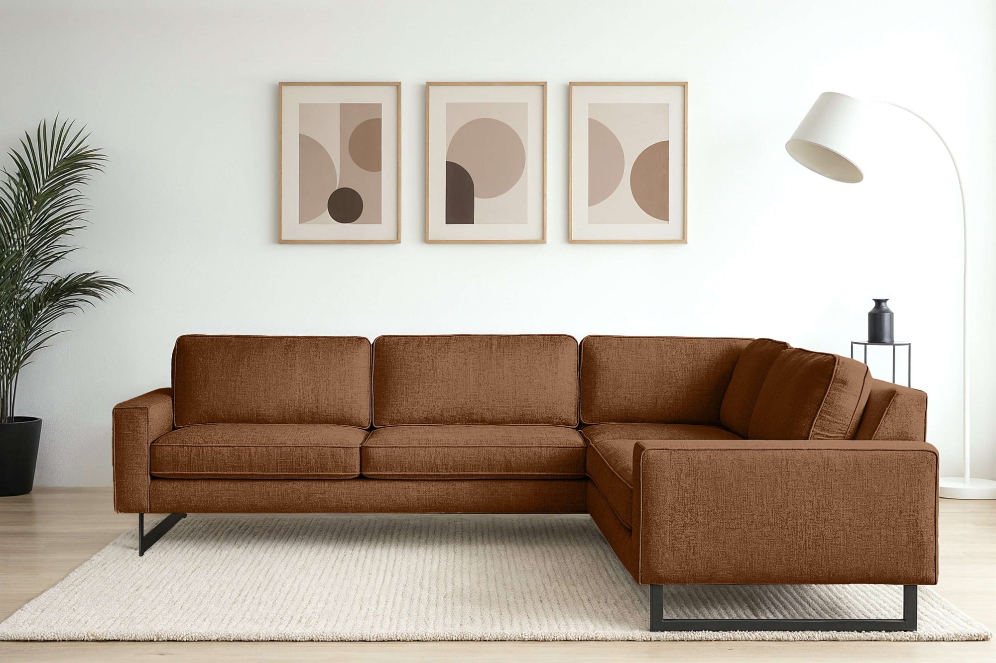 PLACES OF STYLE Ecksofa "Pinto, XXL, 250/290 cm, langer Schenkel, Ottomane" günstig online kaufen