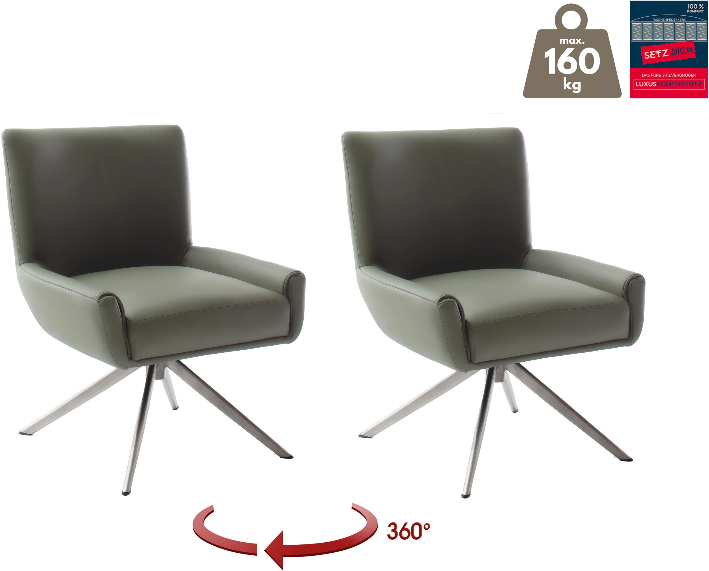 MCA furniture 4-Fußstuhl "WILSON Esszimmerstuhl, Armlehnstuhl, Polsterstuhl günstig online kaufen