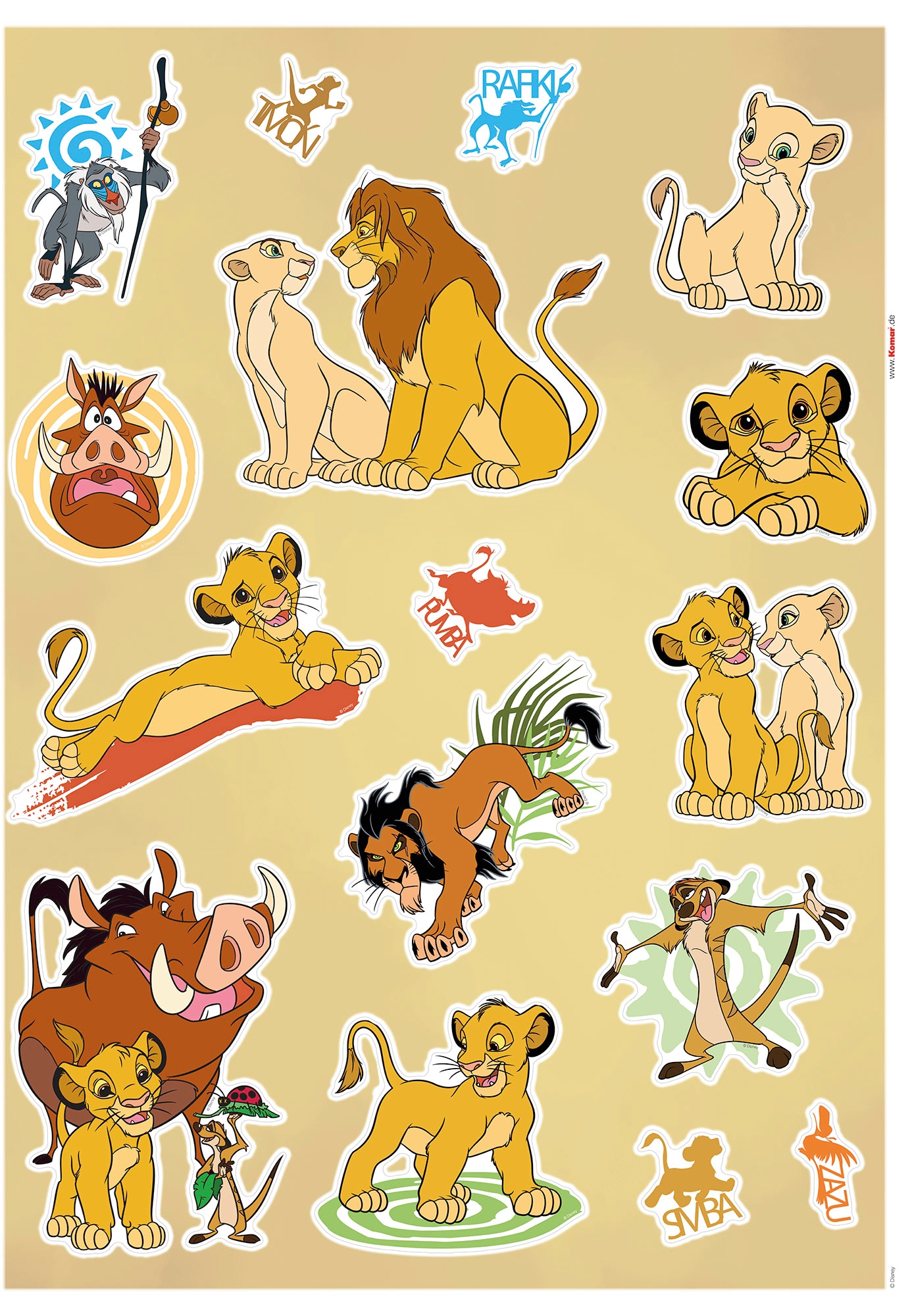 Komar Kleiderschrank "Lion King Circle of Life - Größe 50 x 70 cm" selbstklebend, Wandsticker, Kinderzimmer