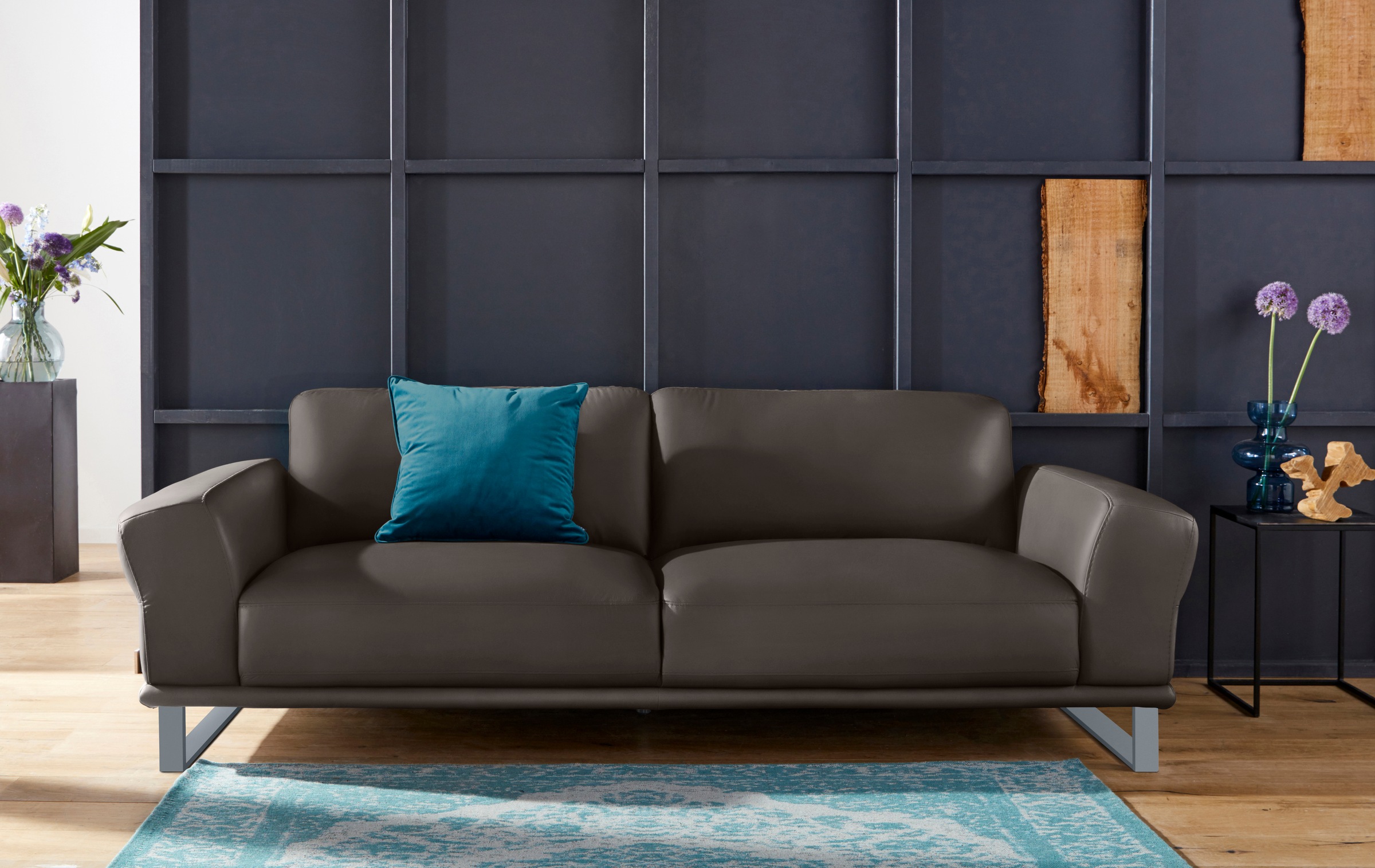 W.SCHILLIG 2,5-Sitzer »montanaa« mit Metallkufen in Silber matt, Breite 232 cm