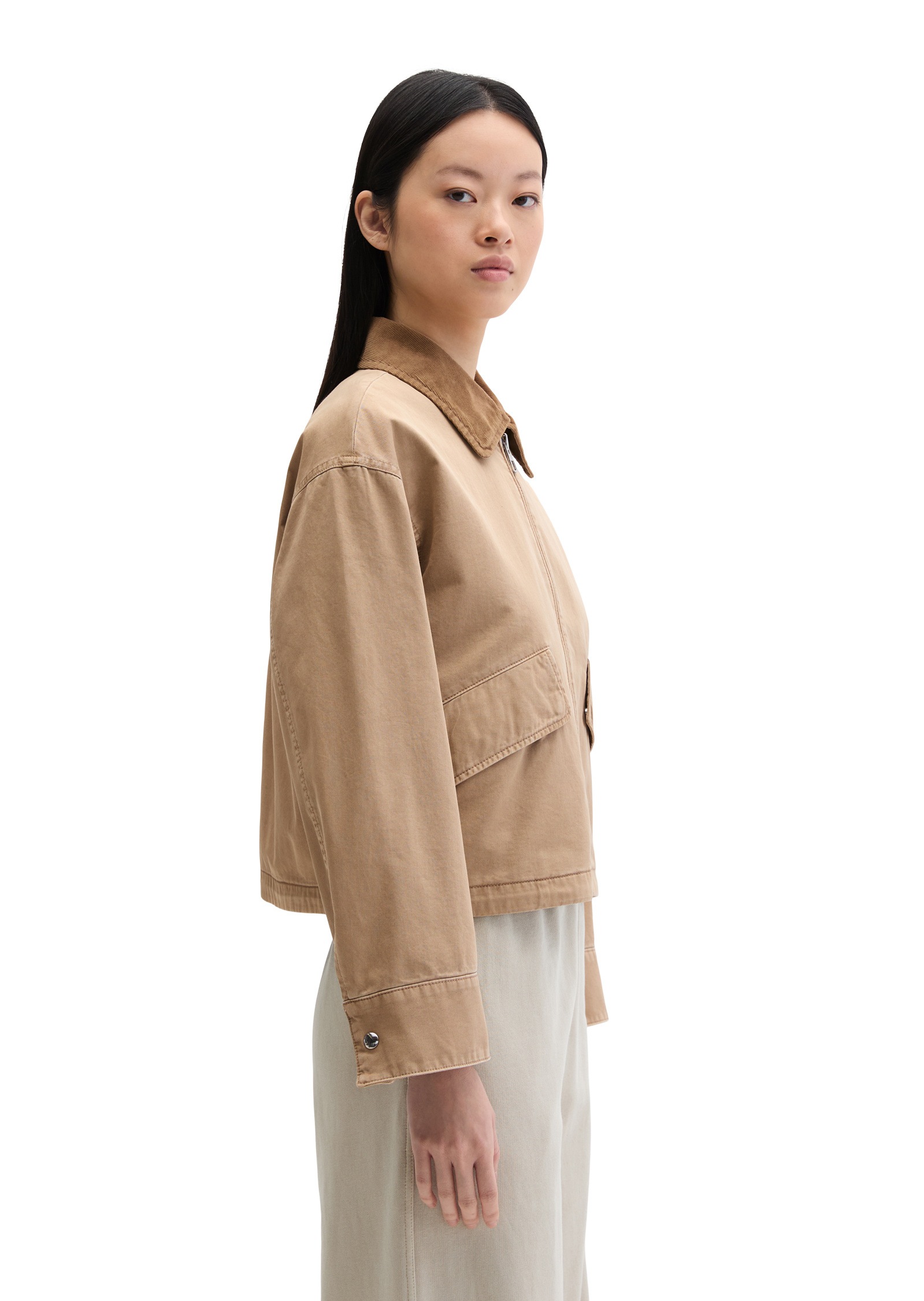 Marc O'Polo Outdoorjacke »aus Organic Cotton-Twill« ohne Kapuze