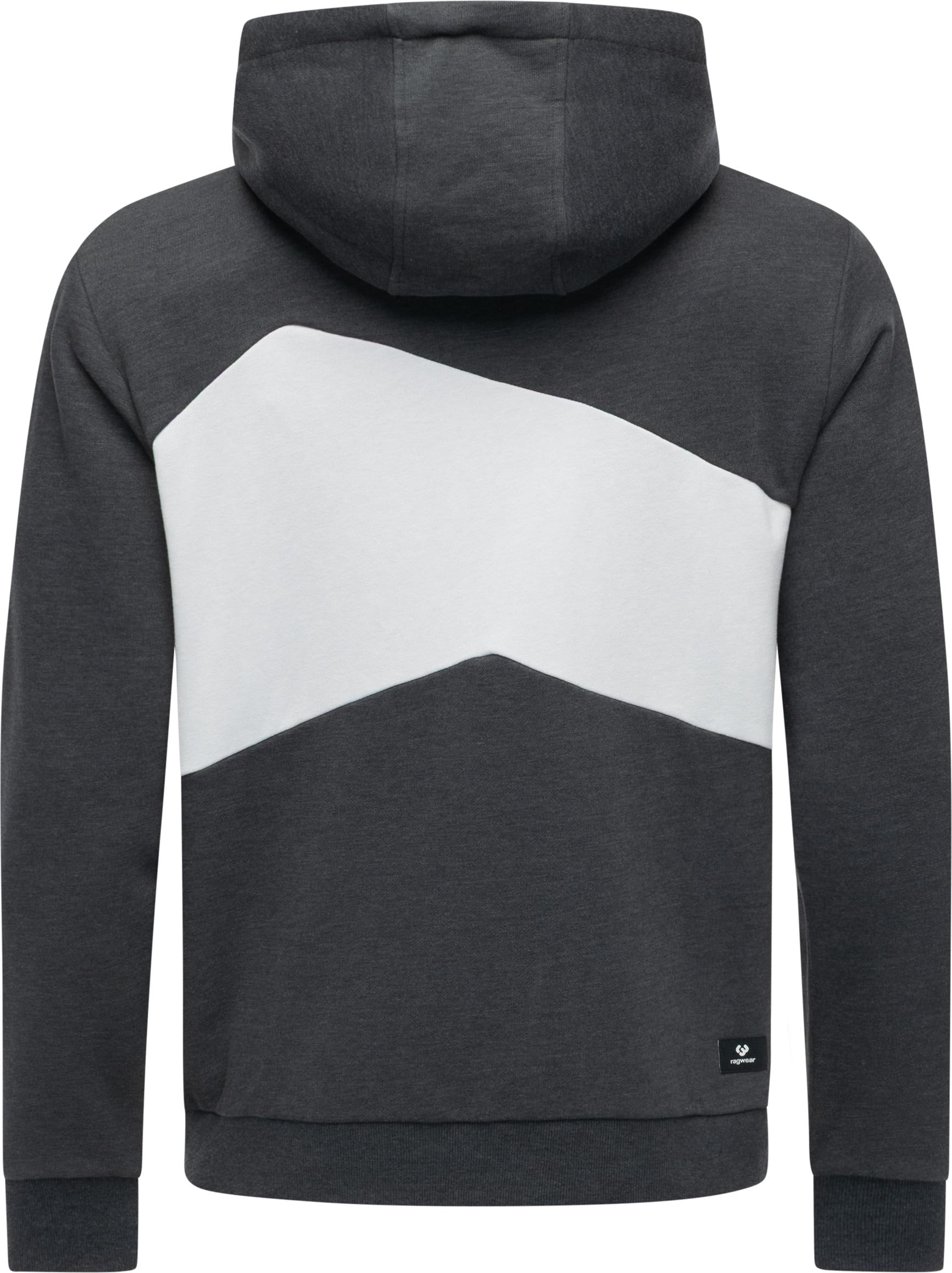 Ragwear Kapuzensweatjacke »Wilso«, Herren Basic Sweatjacke im Colourblocking-Look mit Kapuze