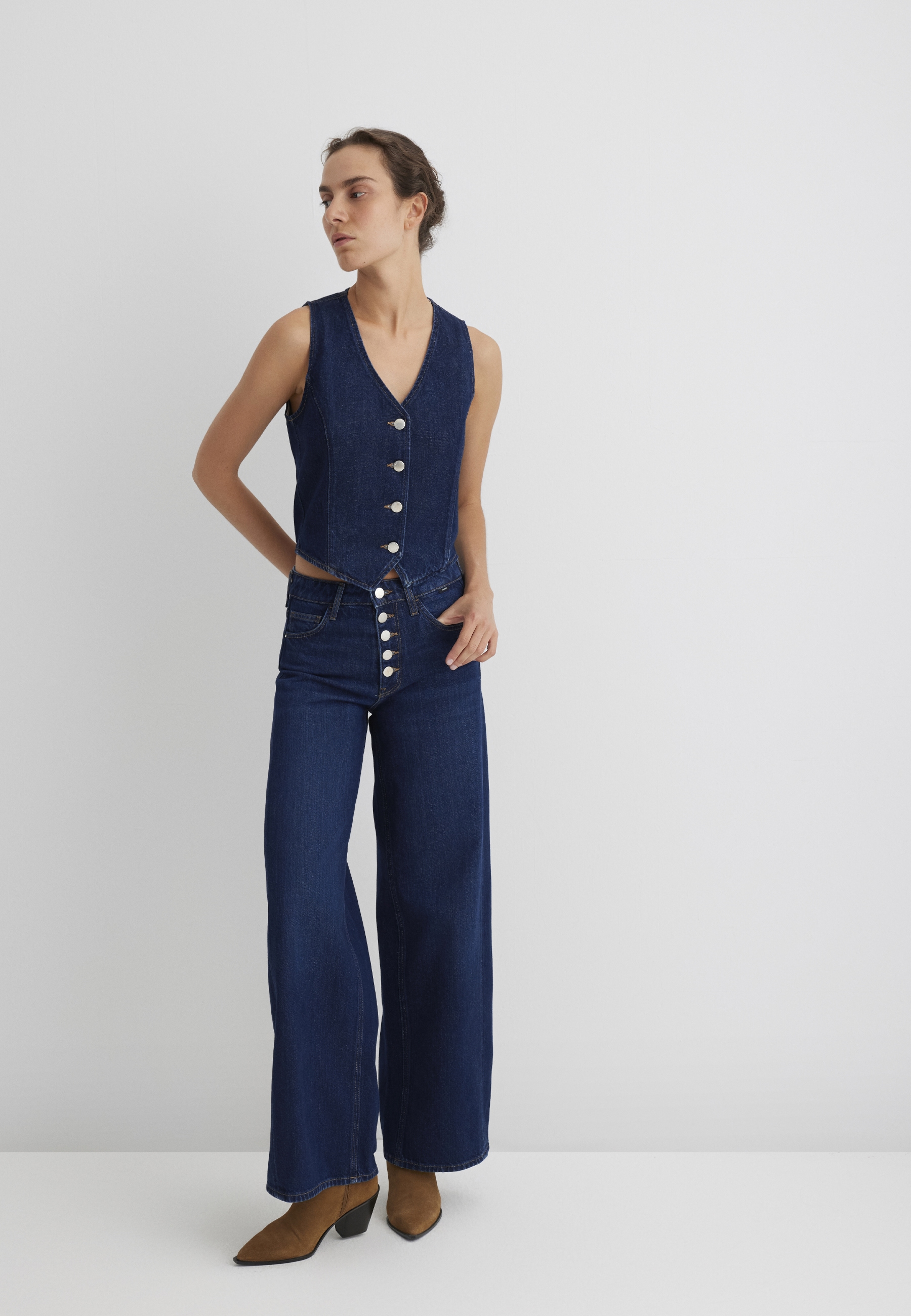 Mavi Weite Jeans »SIENA BUTTON UP«, Wide Leg Jeans