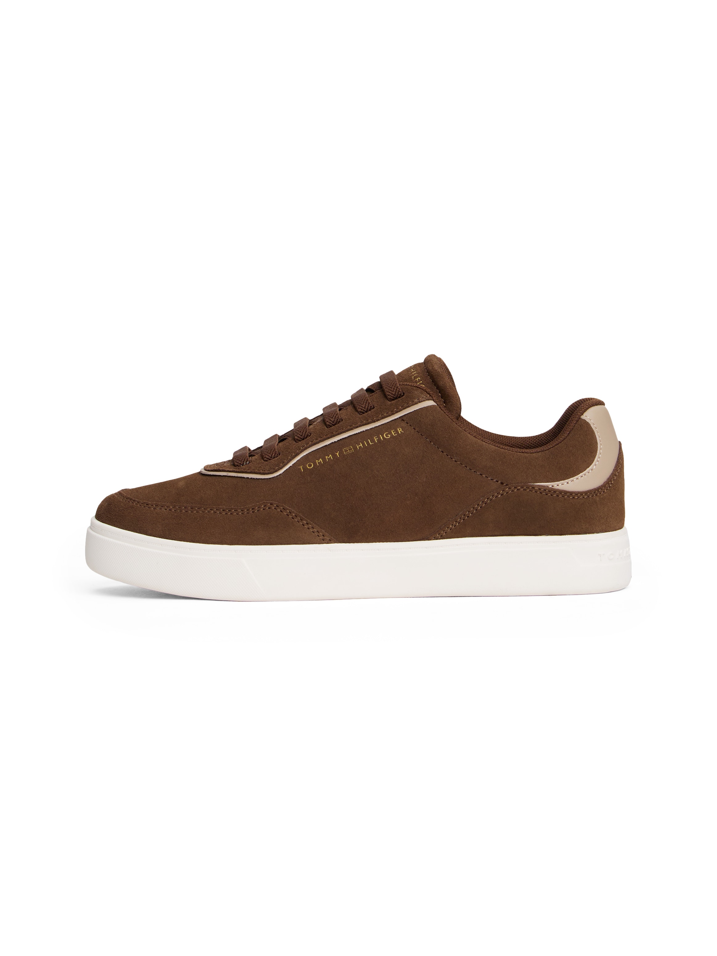 Tommy Hilfiger Plateausneaker »CASUAL SUEDE SNEAKER«, Freizeitschuh, Halbschuh, Schnürschuh mit seitlicher Logoprägung