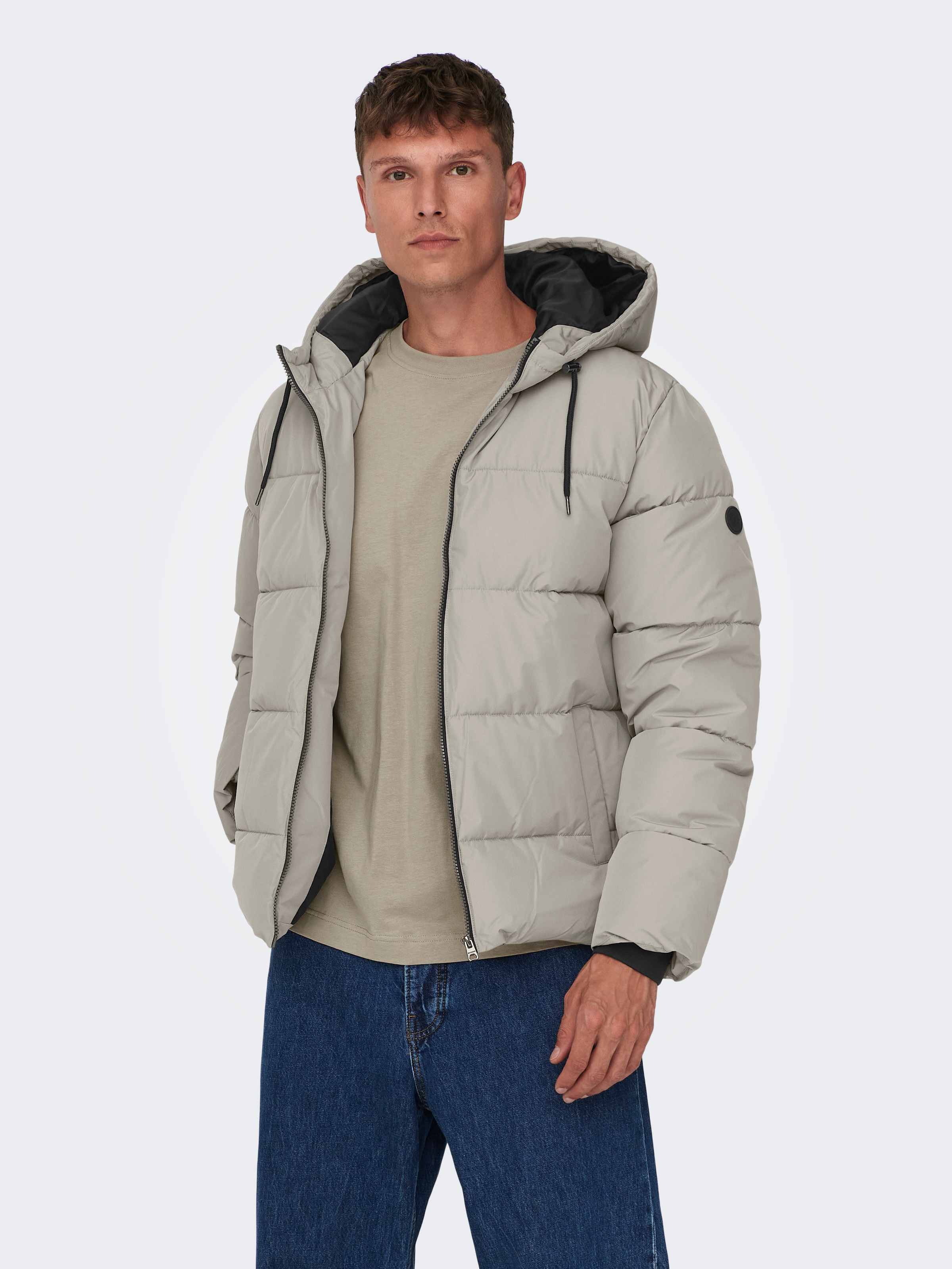 ONLY & SONS Steppjacke "ONSMARLON LIFE HOOD PUFFER JACKET OTW VD", mit Kapu günstig online kaufen