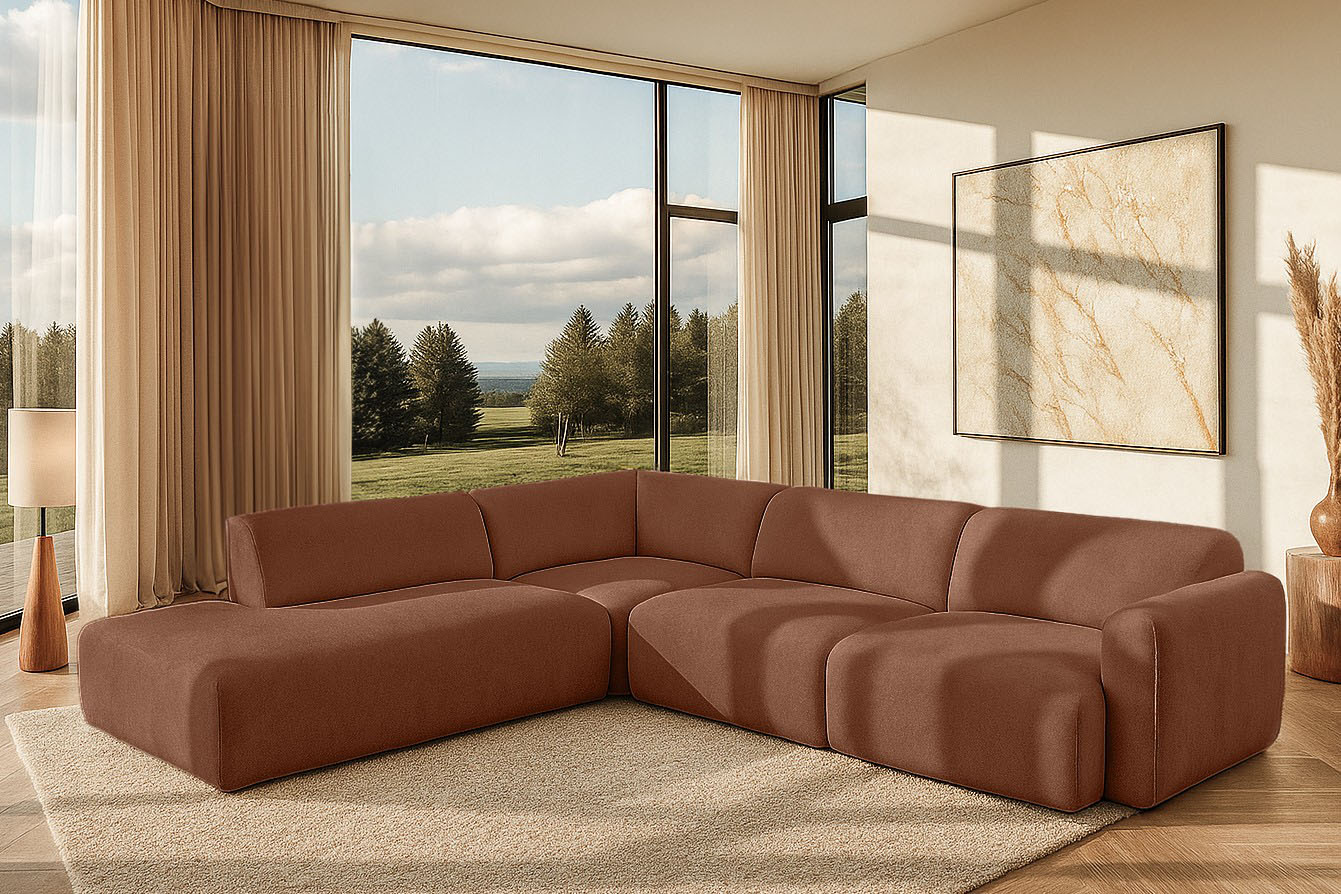 OTTO home Ecksofa "Myrland Wohnlandschaft" Breite 310 cm, L-Form, Chenille, Easy Clean Stoff, mit Kaltschaum