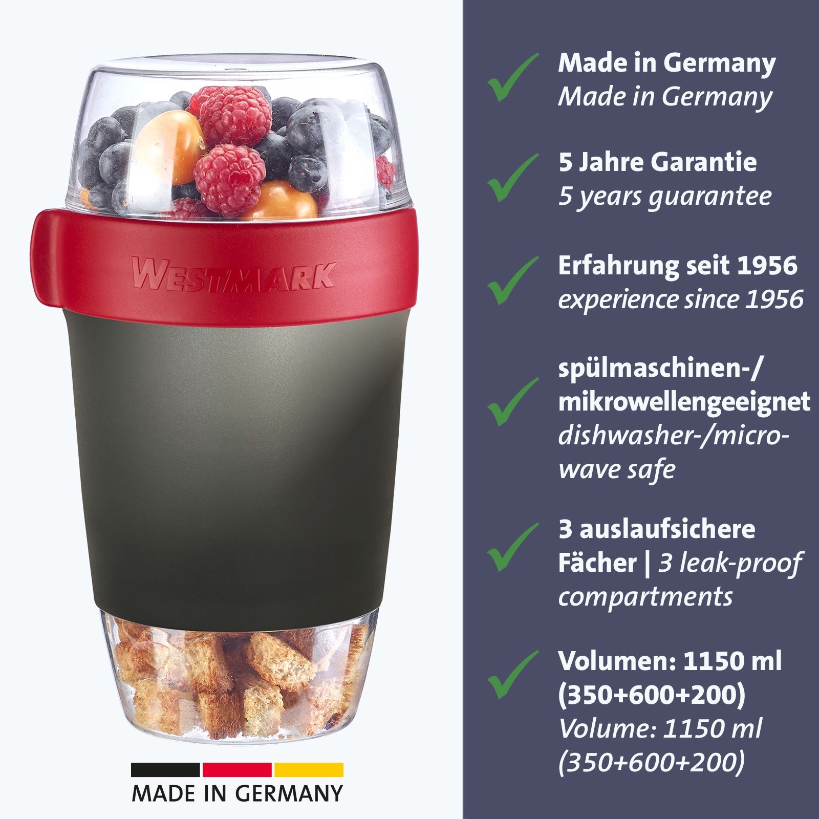 WESTMARK Lunchbox, (1 tlg.), 1150 ml