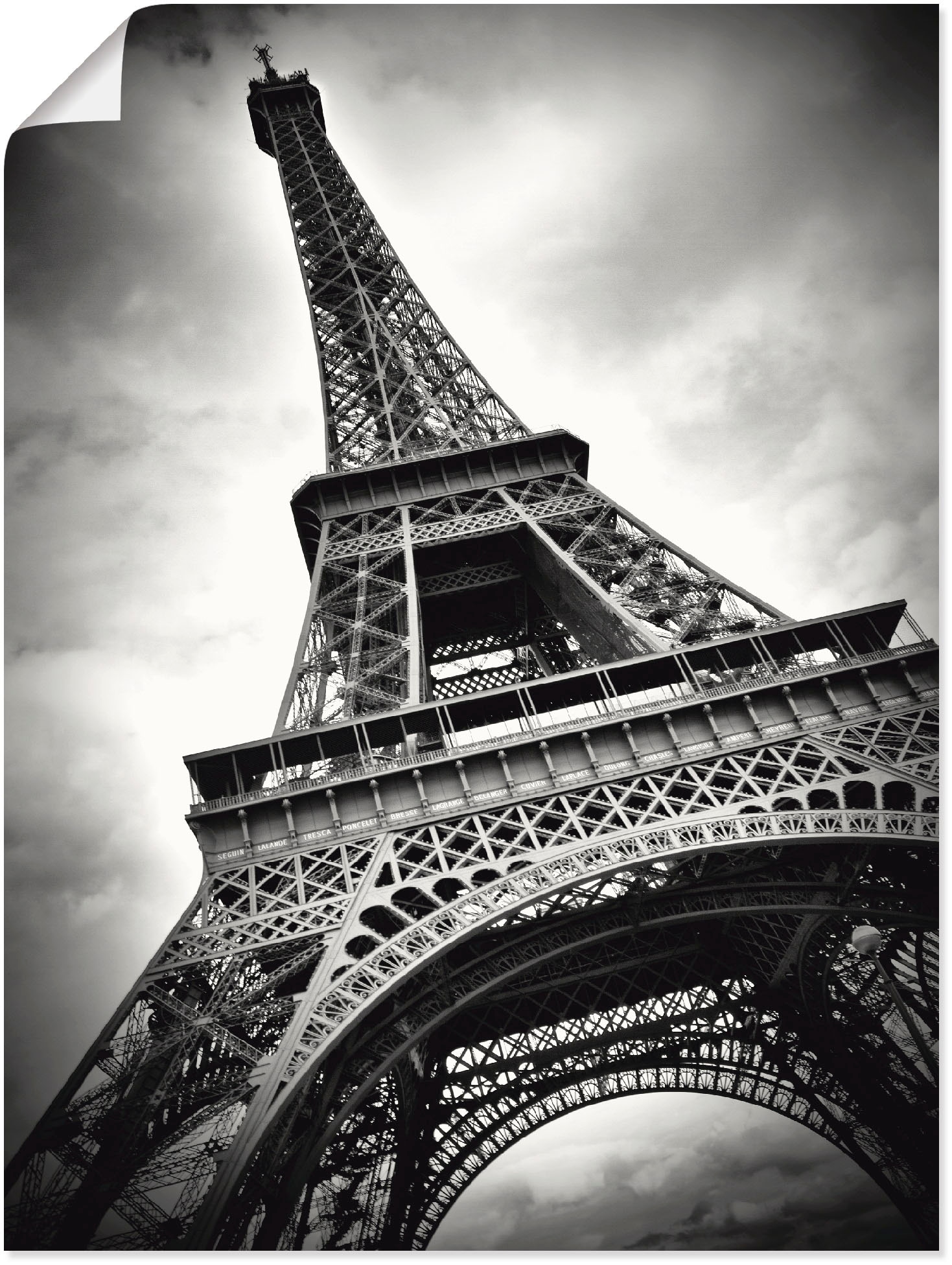 Artland Wandbild "Eiffelturm Paris", Gebäude, (1 St.), als Leinwandbild, Poster in verschied. Größen