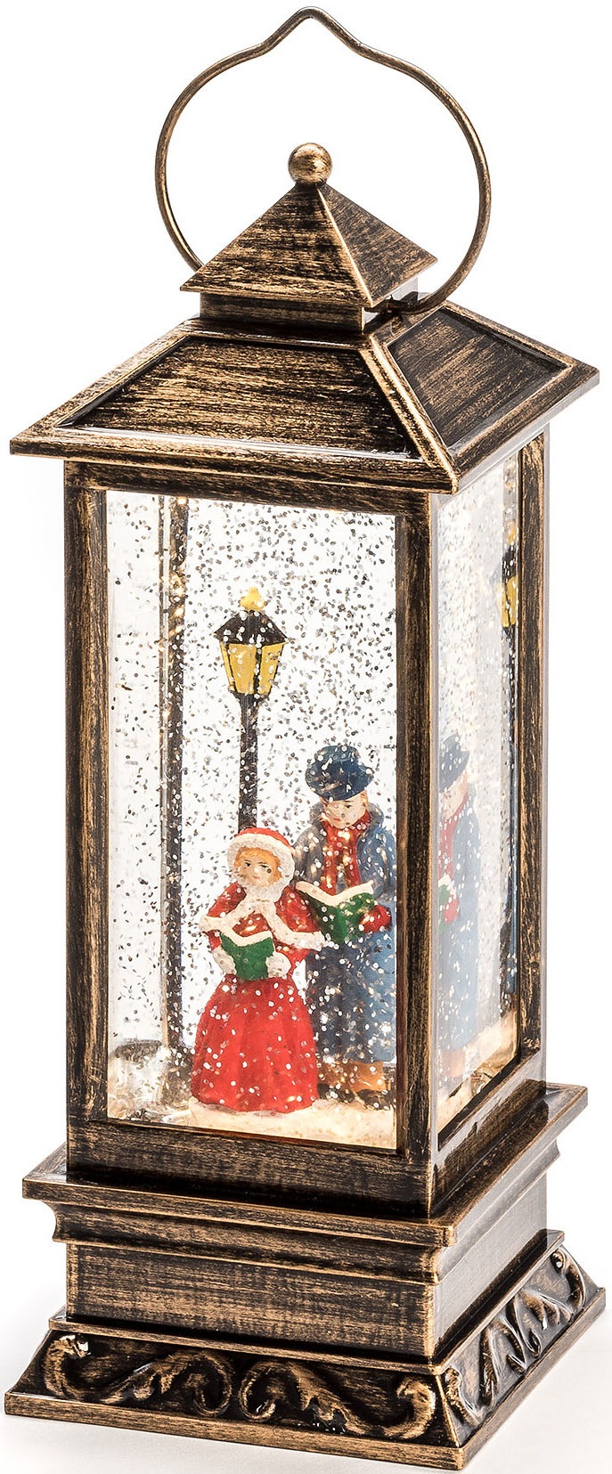 KONSTSMIDE LED Dekolicht "Weihnachtsdeko", 1 flammig, LED Schneelaterne Charles Dickens Style für Innen, wassergefüllt