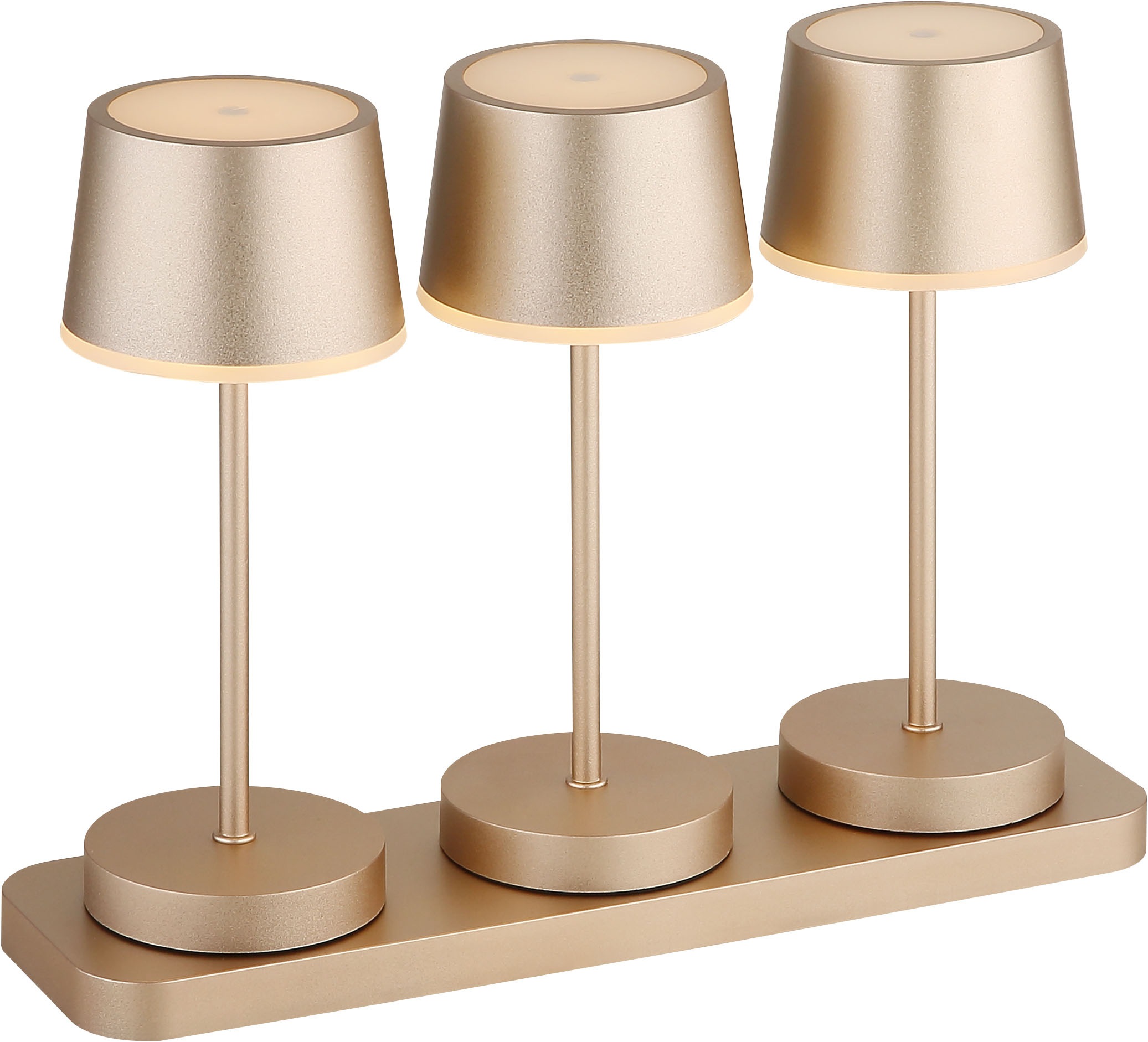 GLOBO LIGHTING Tischleuchte »DAWSON« LED-Modul 1 Stk. Outdoor RGBW Tischleuchte IP54, Touchdimmer, Akku & Dockingstation