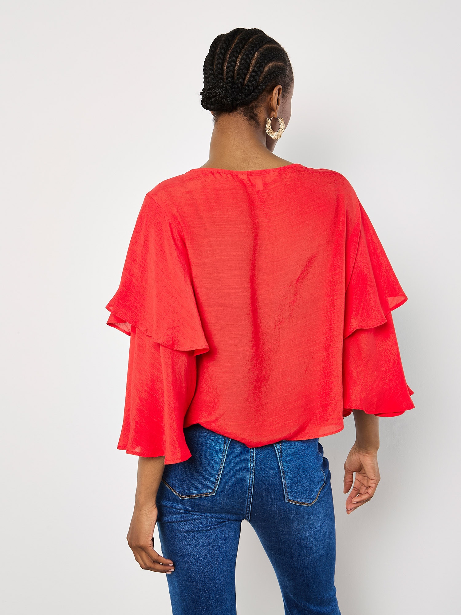 Apricot Shirtbluse »Chiffonblusentop« mit gerüschten Armen