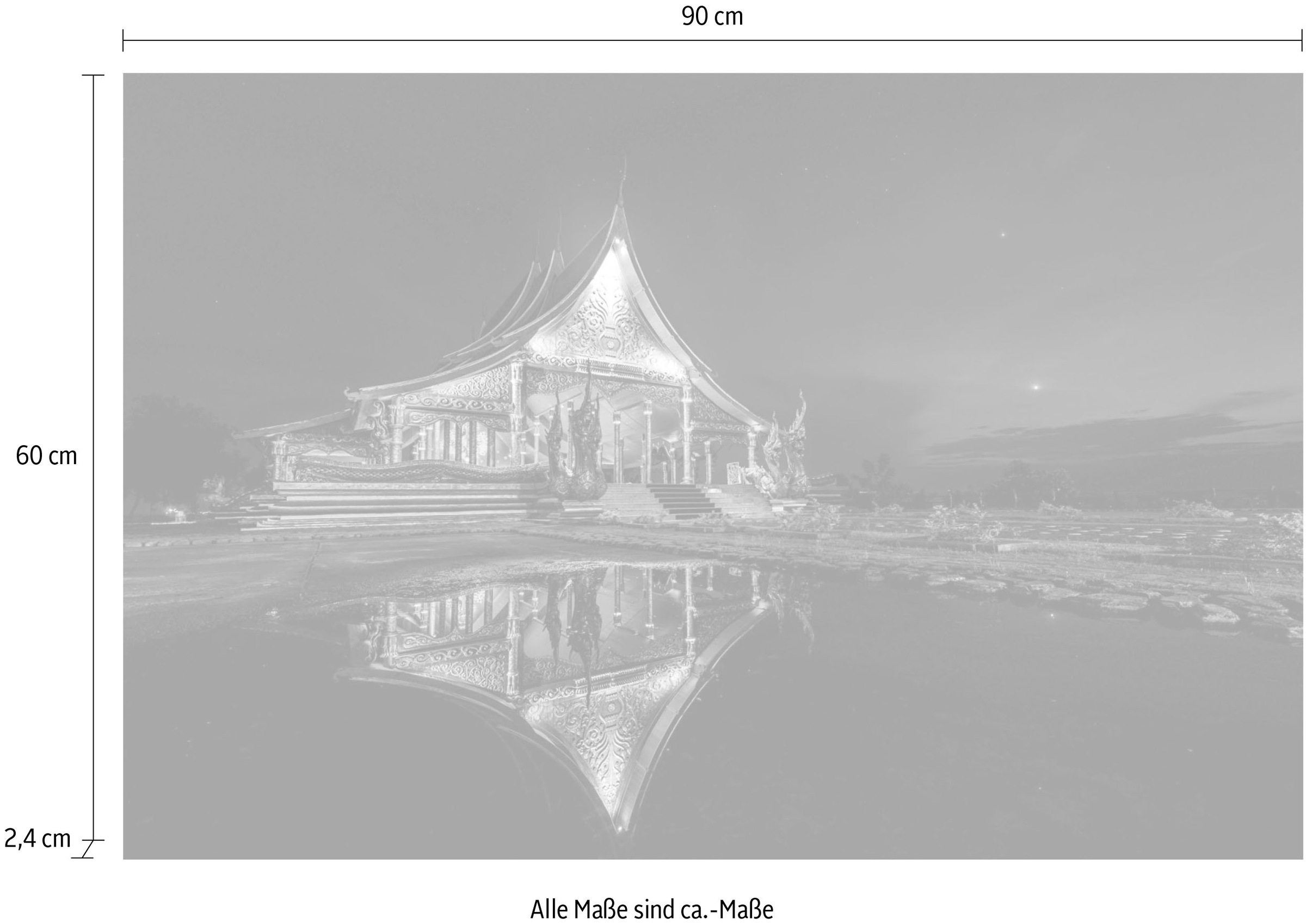 queence Acrylglasbild »Hütte am bestellen See« | BAUR