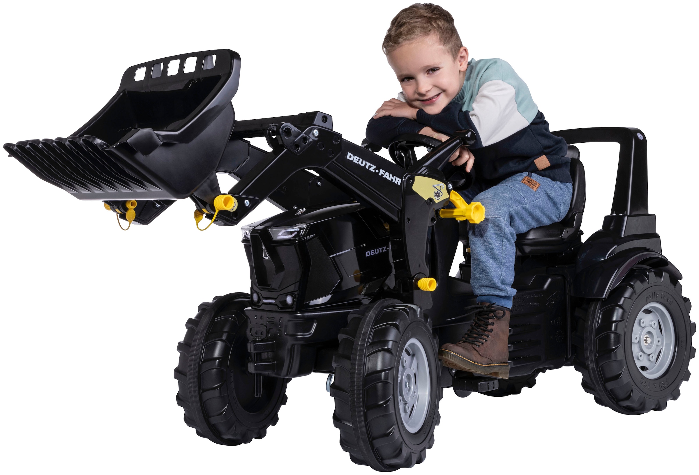 rolly toys® Trettraktor »rollyFarmtrac Premium II DF 8280 TTV Warrior«, mit Frontlader, BxTxH: 150x54x75 cm