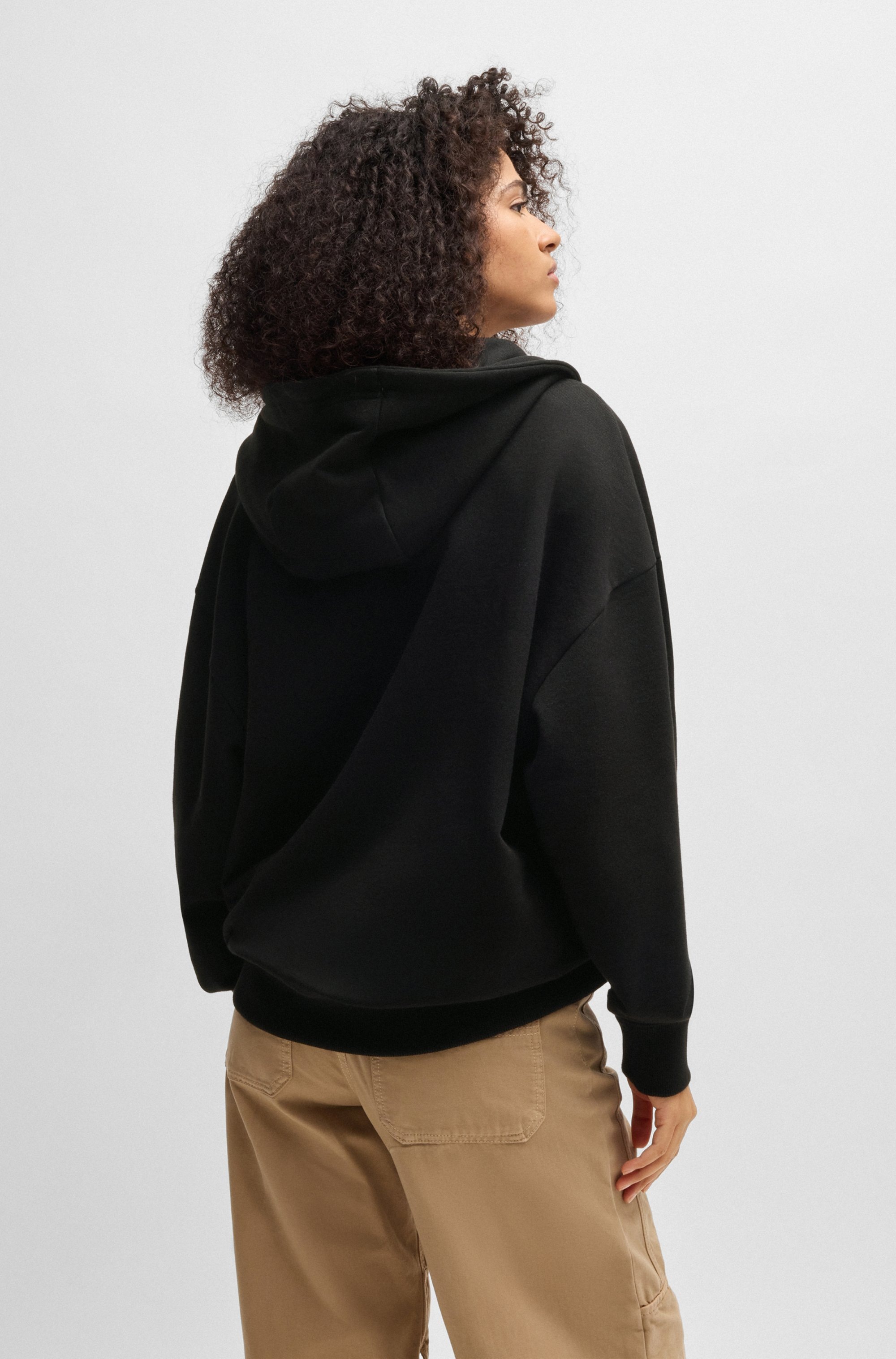 HUGO Blue Sweatjacke "Doa", mit Kapuze, Logo-Badge günstig online kaufen