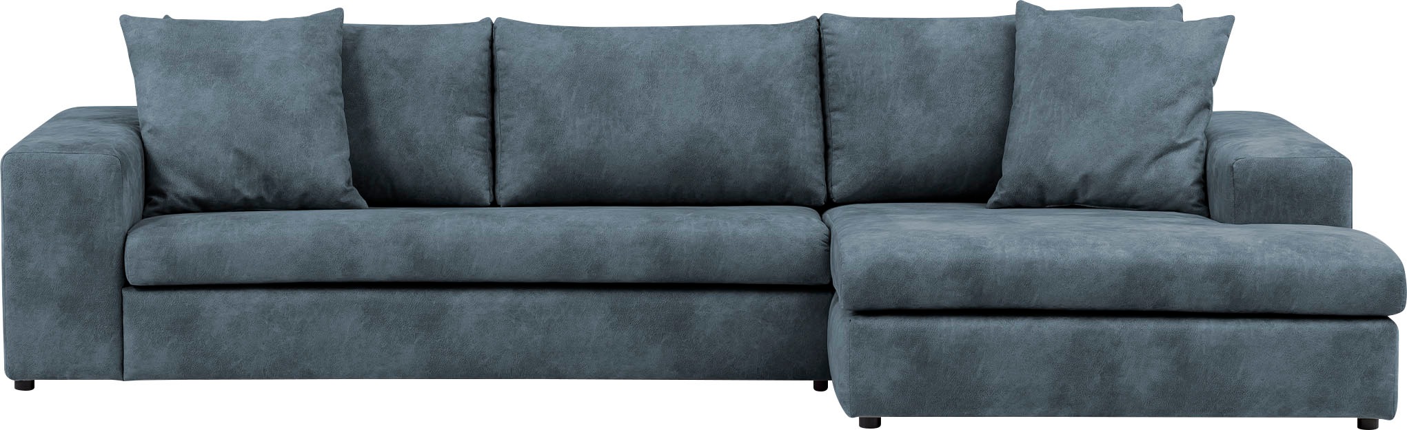 andas Ecksofa »SLEETLAND XXL in Samtvelours oder Vintage-Leder-Optik, L-Form,«, besonders groß und bequem