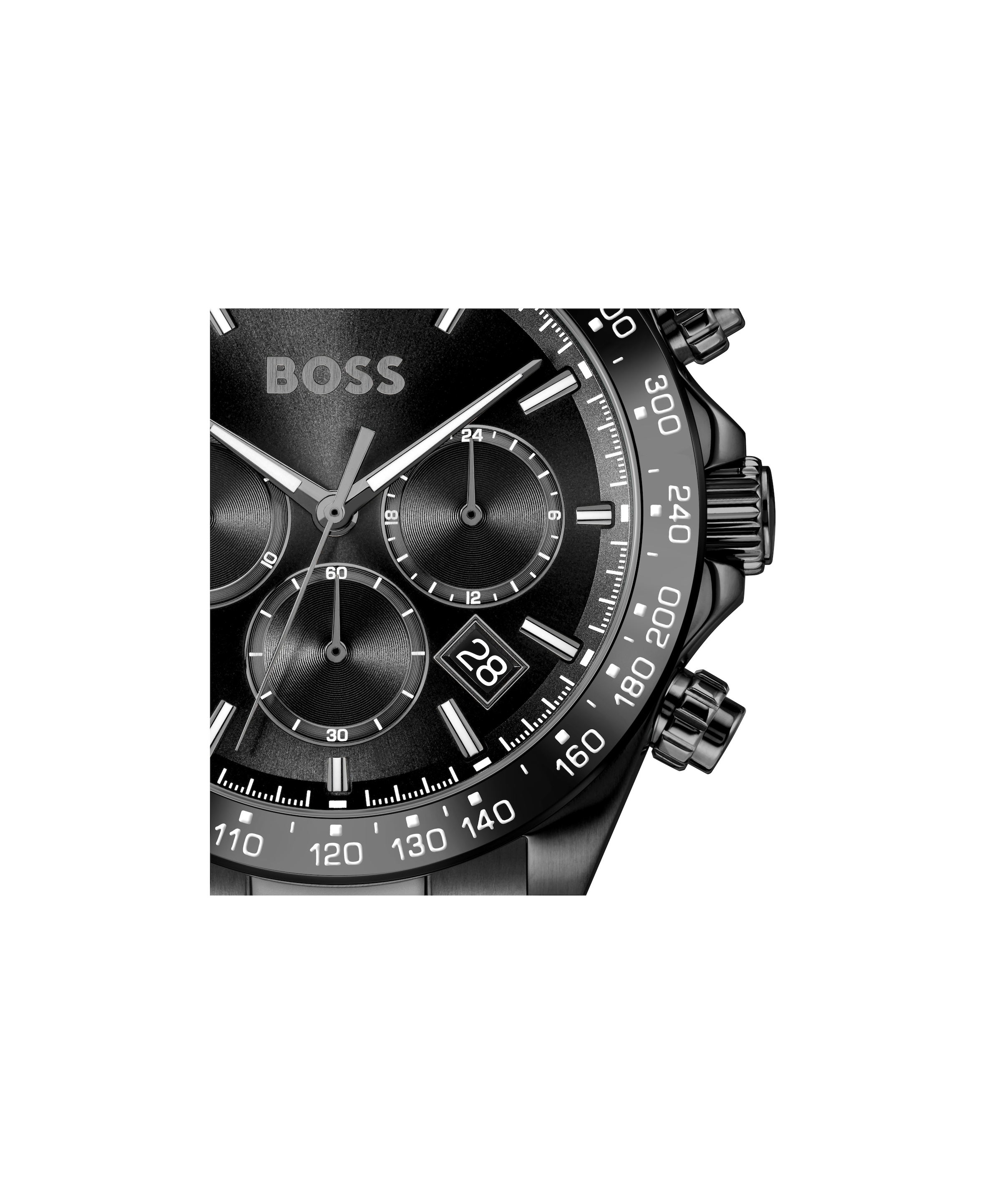 BOSS Multifunktionsuhr »HERO 2.0« Quarzuhr, Armbanduhr, Herrenuhr, Edelstahlarmband, analog, Tag