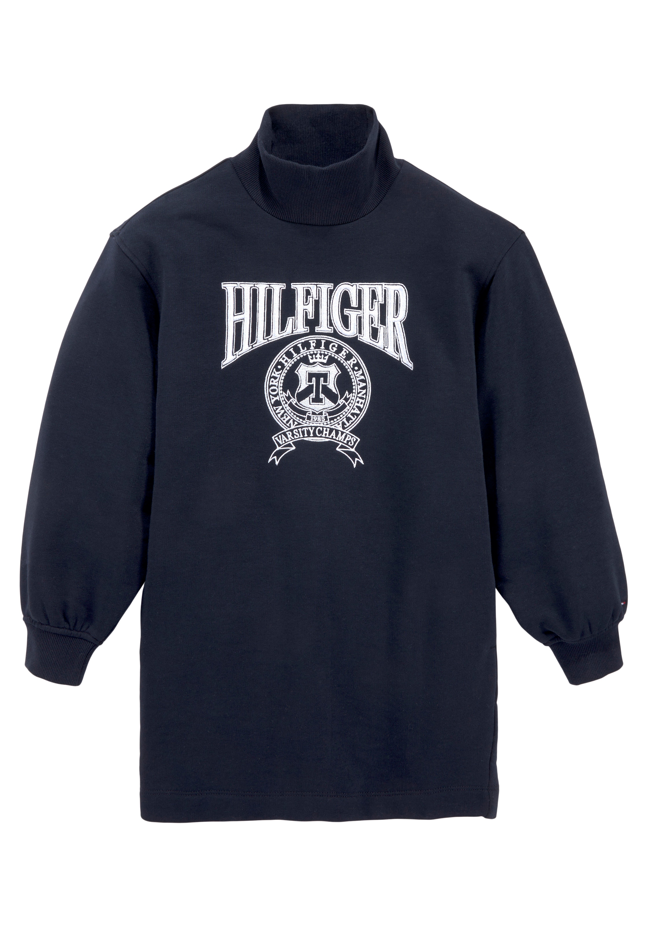 Tommy Hilfiger Sweatkleid »HILFIGER VARSITY MOCK NECK DRESS«, mit Tommy  Hilfiger Markenlabel ▷ für | BAUR
