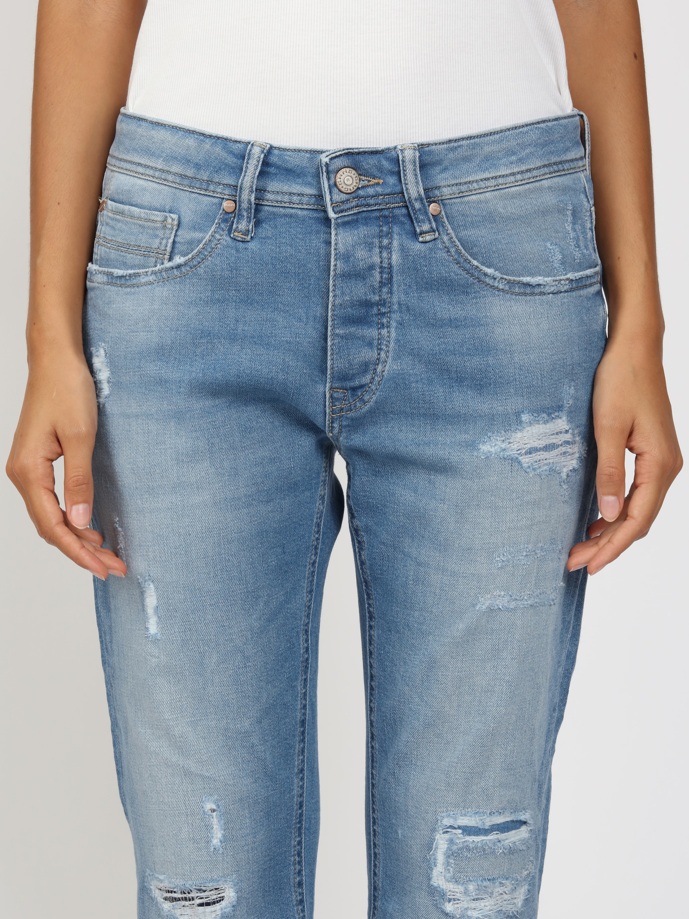 GANG Boyfriend-Jeans »94NICA CROPPED« mit geraden und verkürzten Beinverlauf