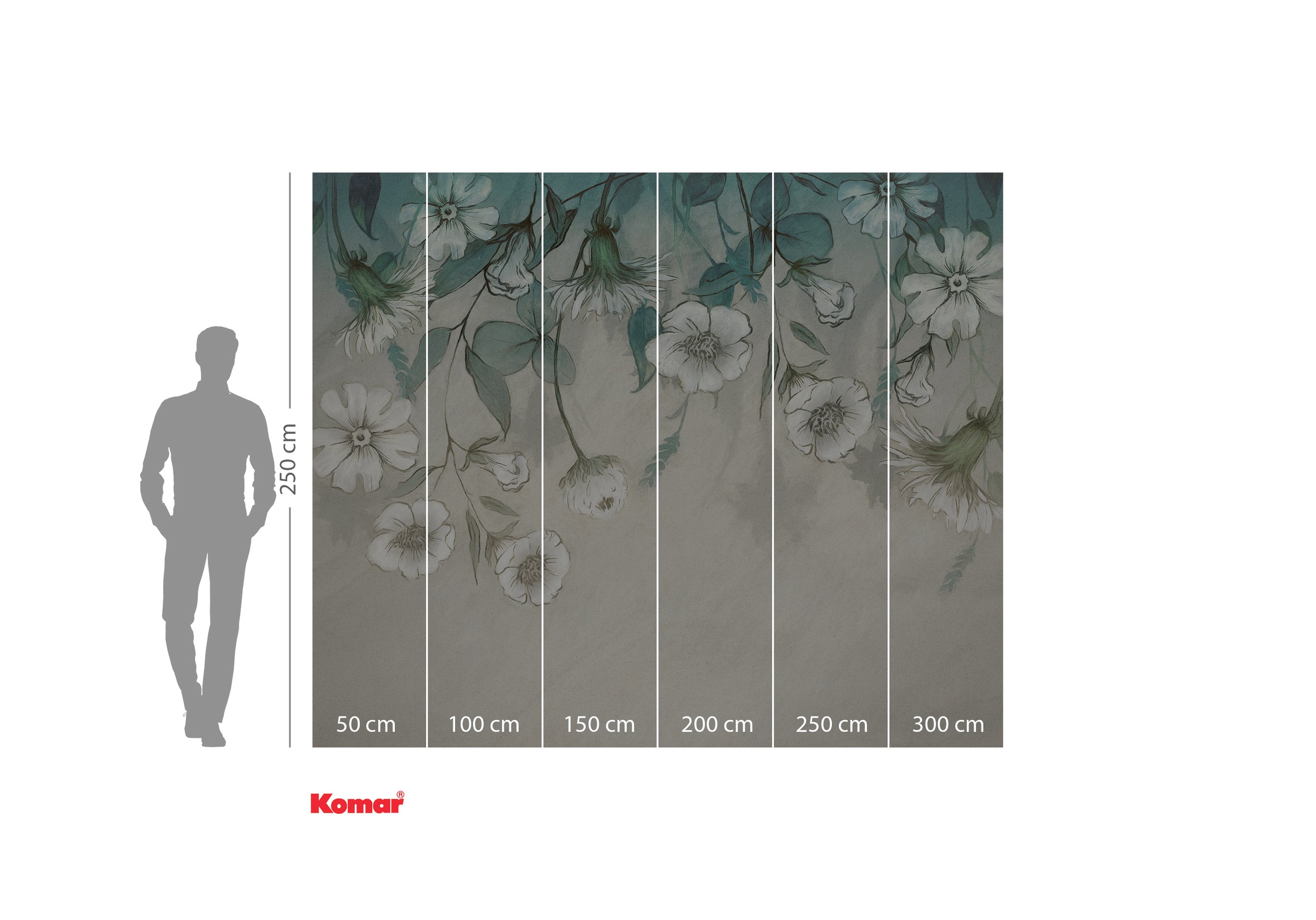 Komar Fototapete »Komar Vlies Fototapete - I fiori - Größe 300 x 250 cm«, bedruckt