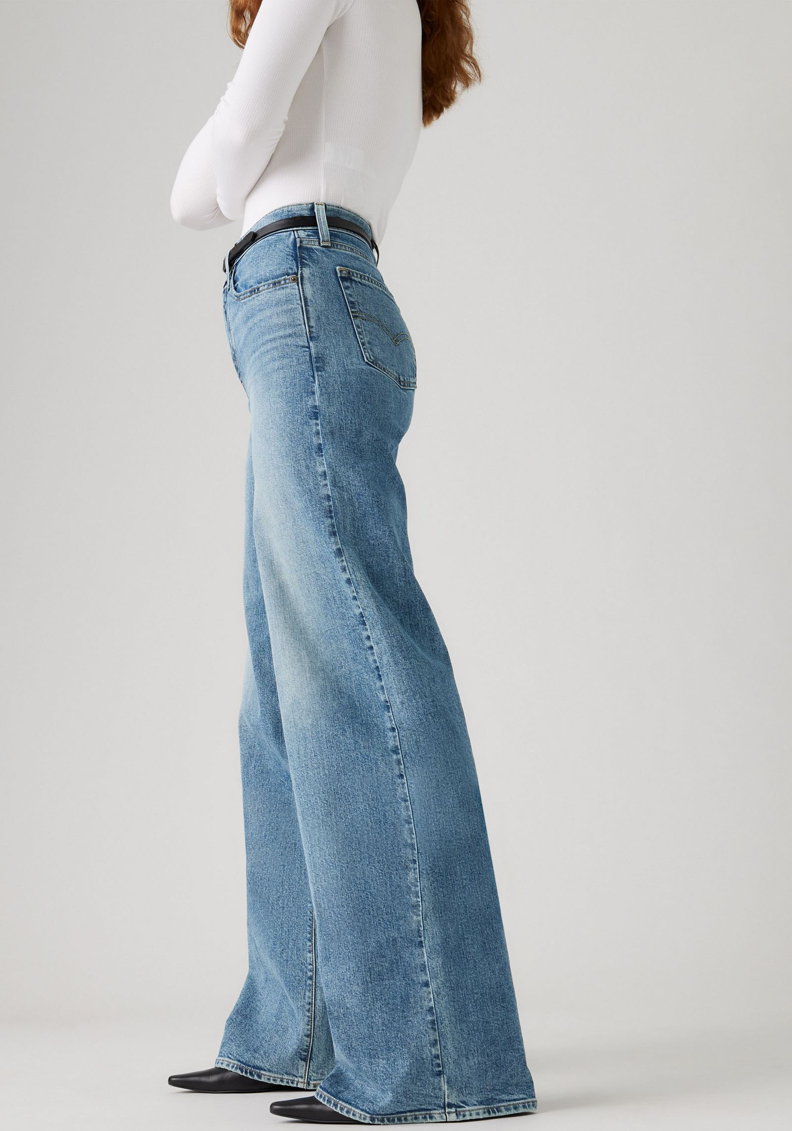 Levis "Levis 728 High-Rise Wide-Leg Jeans" weite Beinform