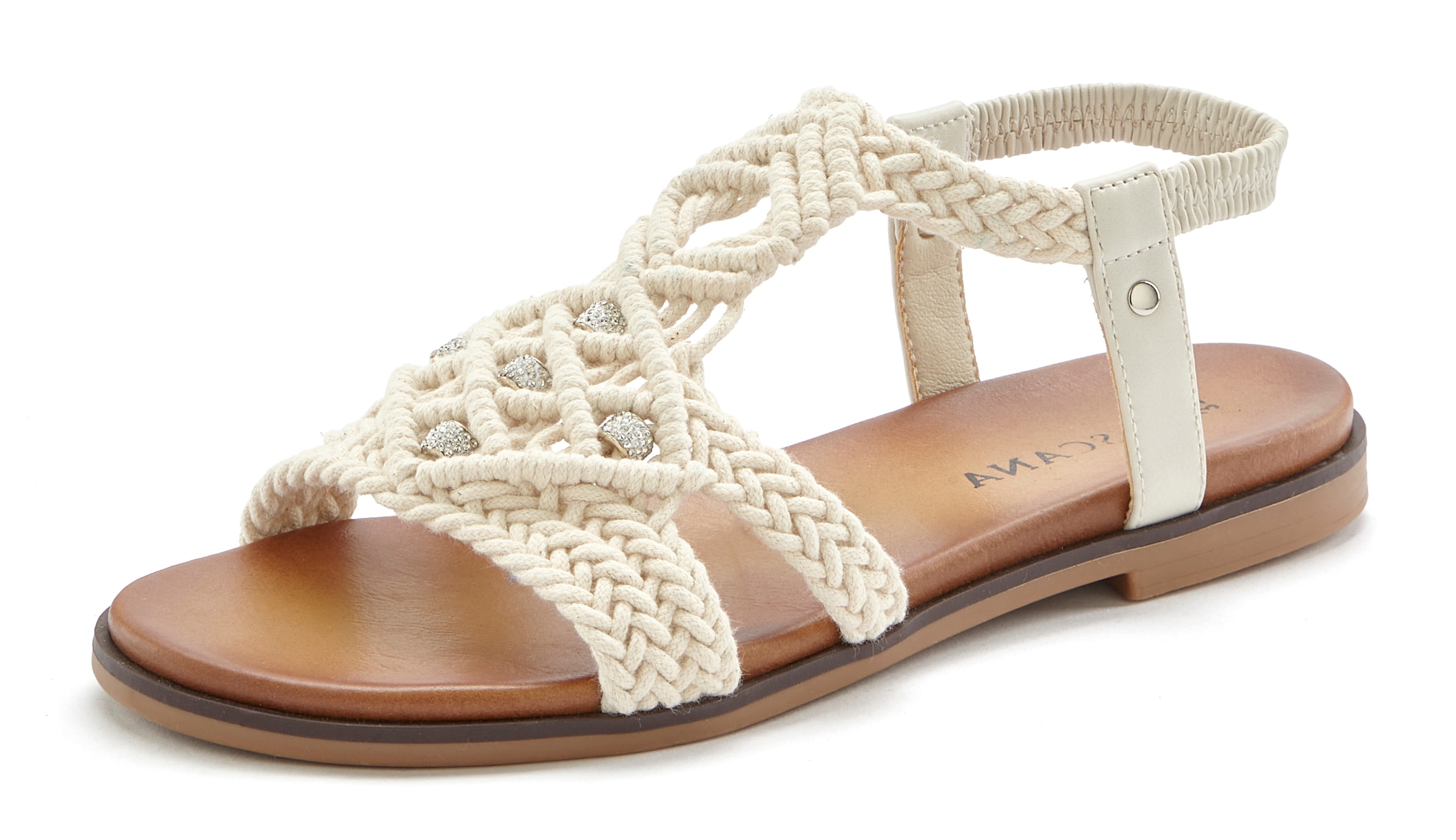 LASCANA "Sommerschuh, offener Schuh, Pantolette," in trendiger Häkeloptik, günstig online kaufen