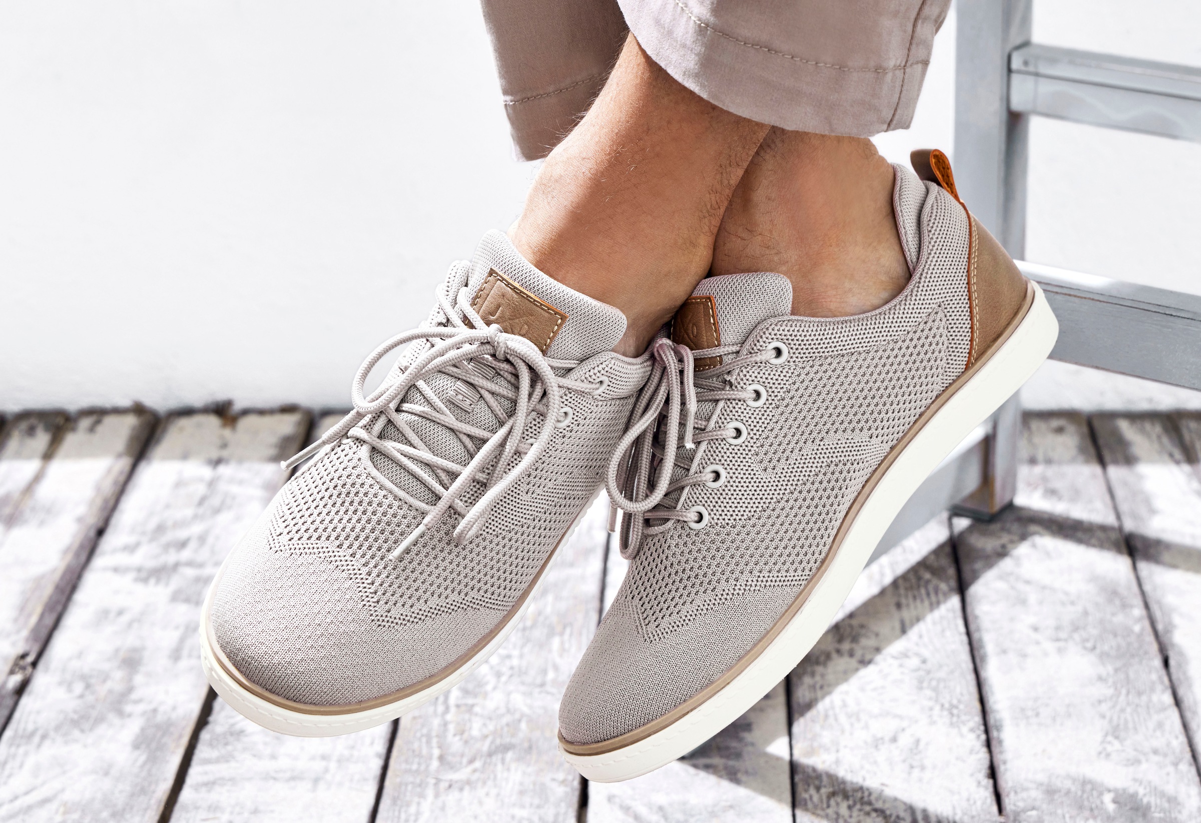 John Devin Sneaker "Schnürschuh", Mesh-Optik, Freizeitschuh, Halbschuh, Sch günstig online kaufen